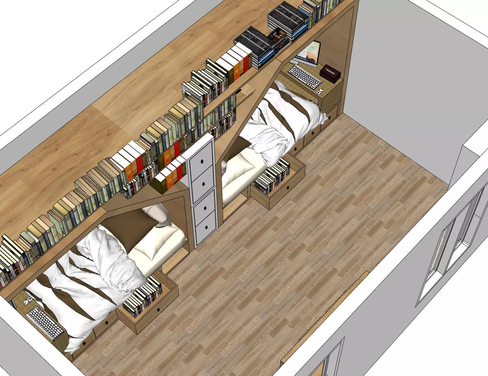 Office-Teaching Building-Canteen 69 3D model_0