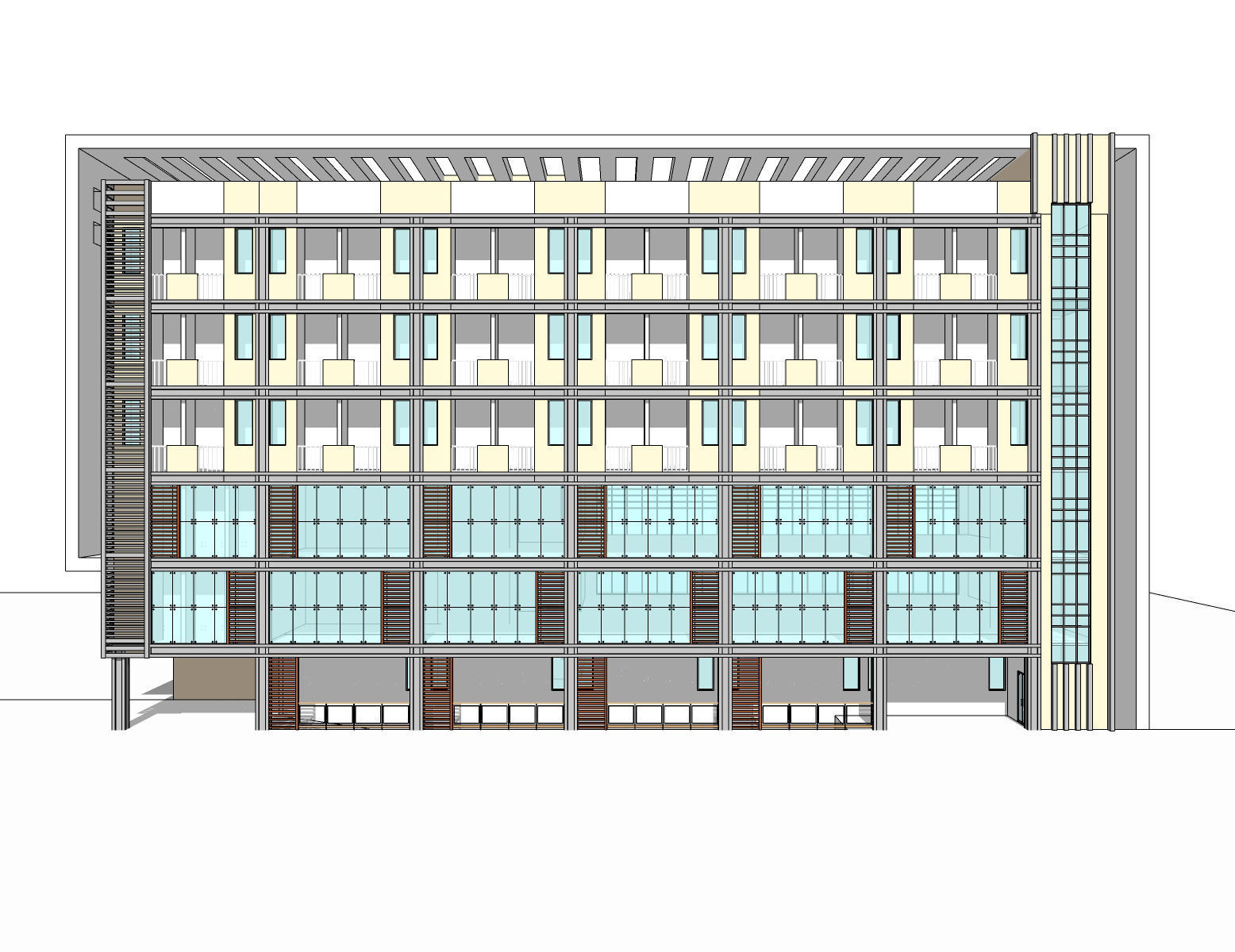 Office-Teaching Building-Canteen 74 3D model_1