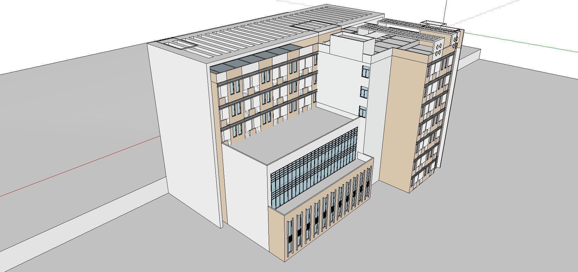 Office-Teaching Building-Canteen 74 3D model_3