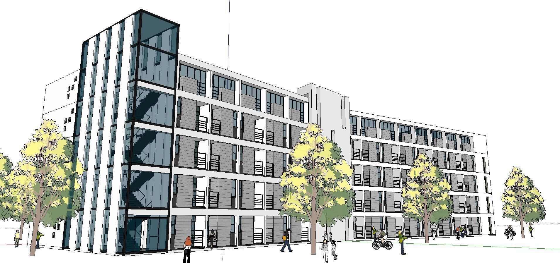 Office-Teaching Building-Canteen 75 3D model_2