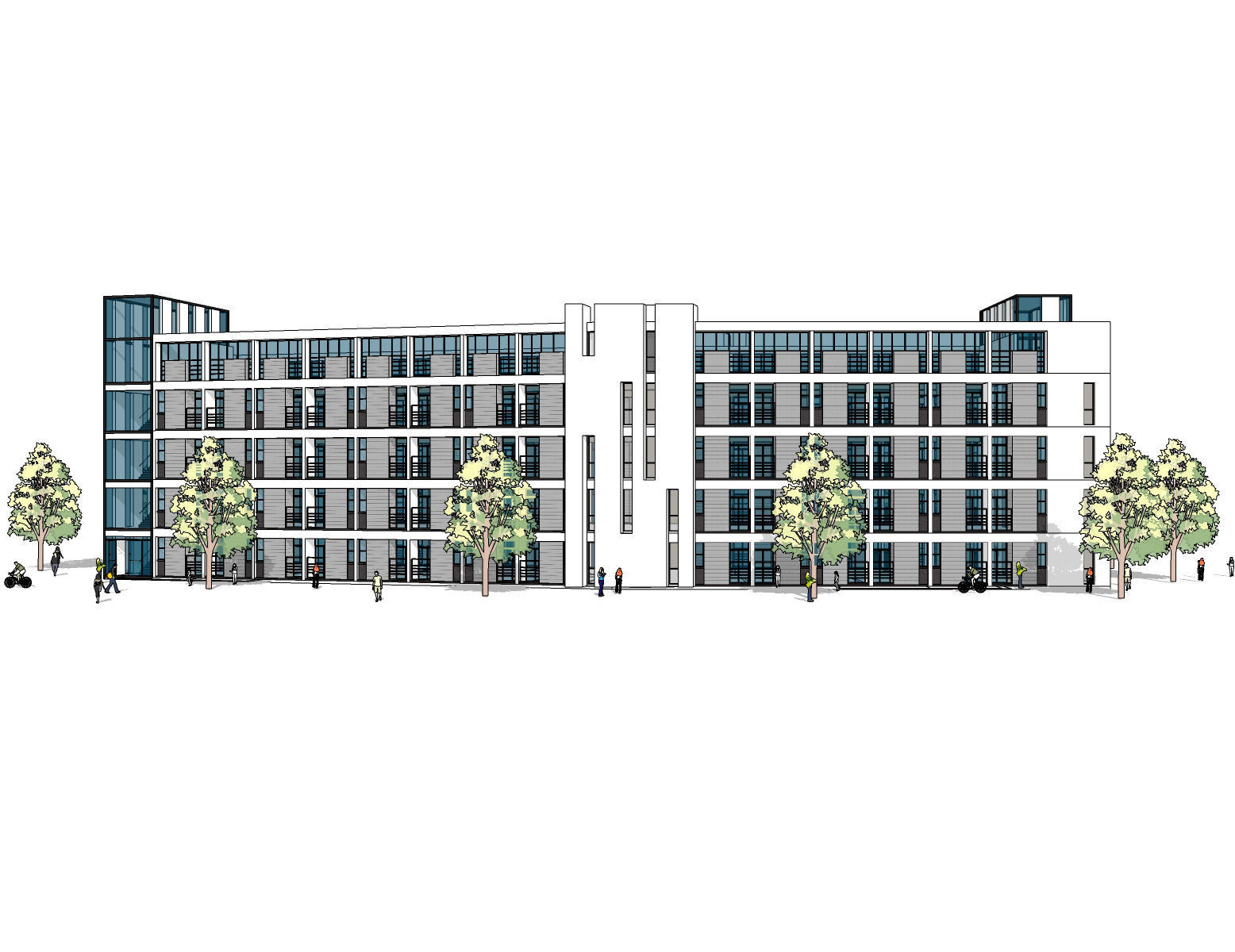 Office-Teaching Building-Canteen 75 3D model_1