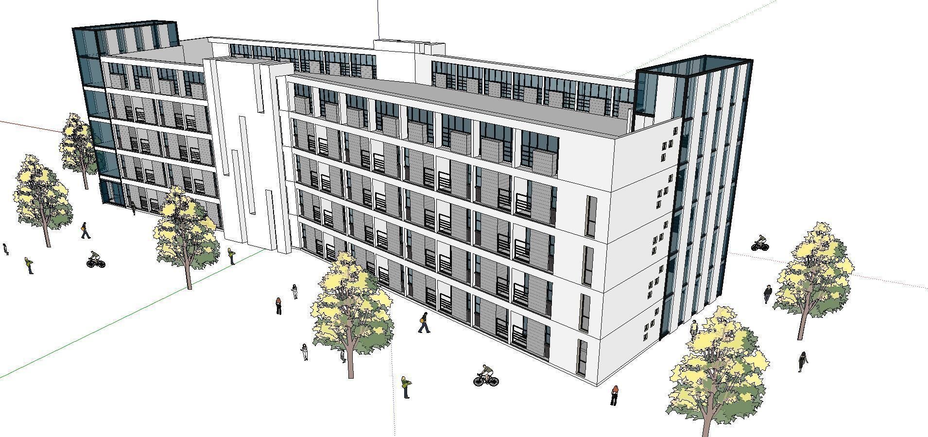 Office-Teaching Building-Canteen 75 3D model_3