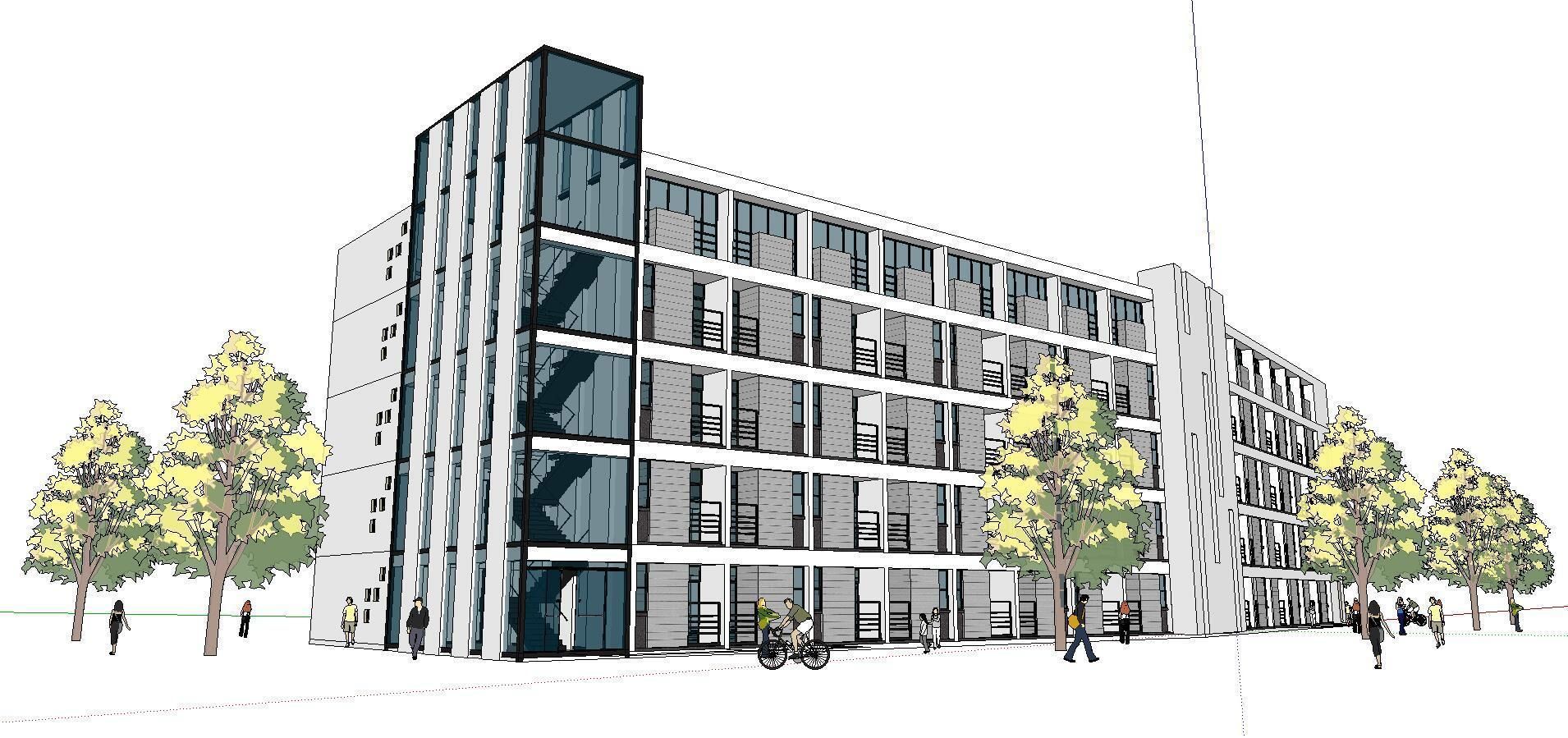 Office-Teaching Building-Canteen 75 3D model_4