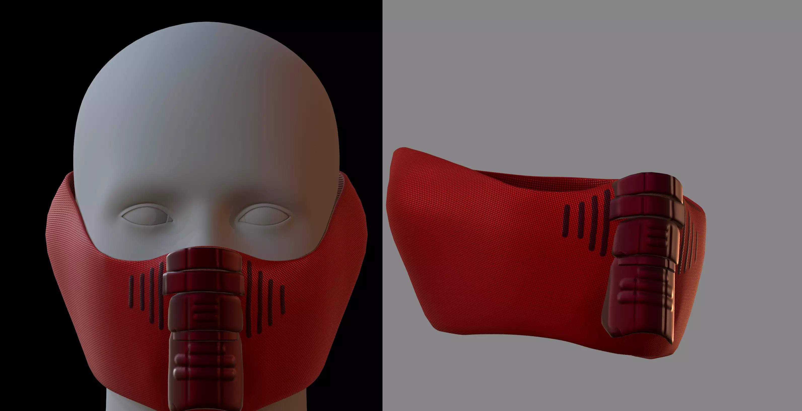 Gas mask helmet 3d model scifi Low-poly Low-poly 3D model