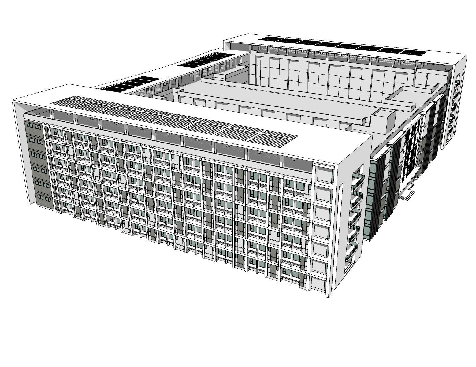 Office-Teaching Building-Canteen 84 3D model_3