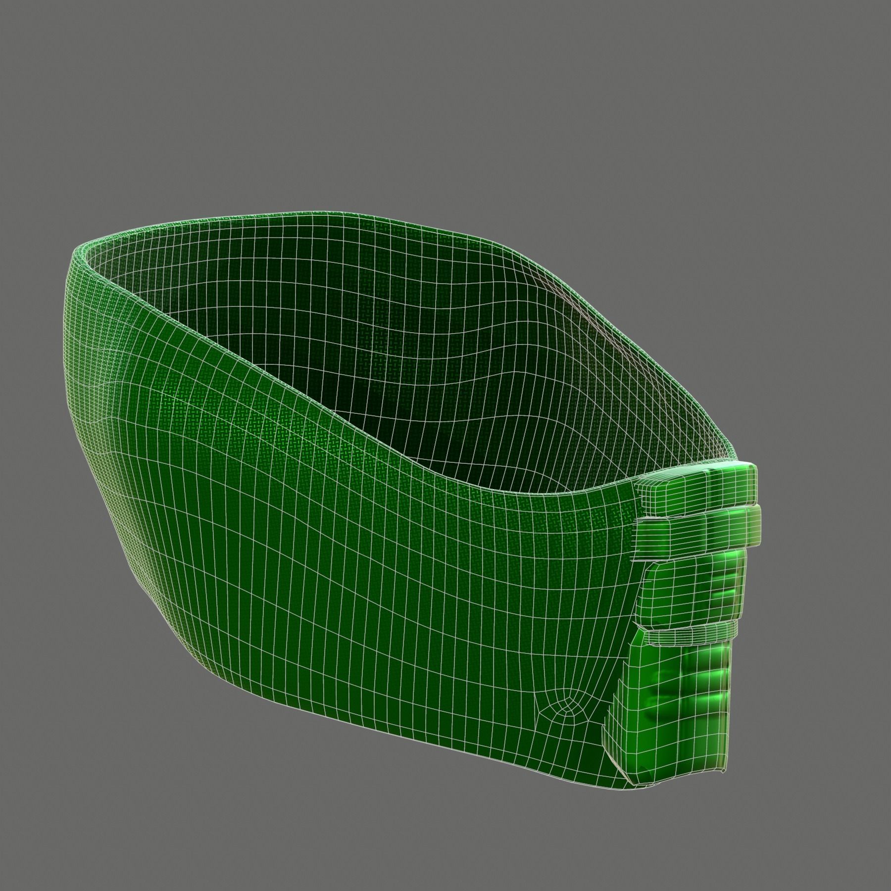 Gas mask helmet 3d model scifi Low-poly  Low-poly 3D model_6