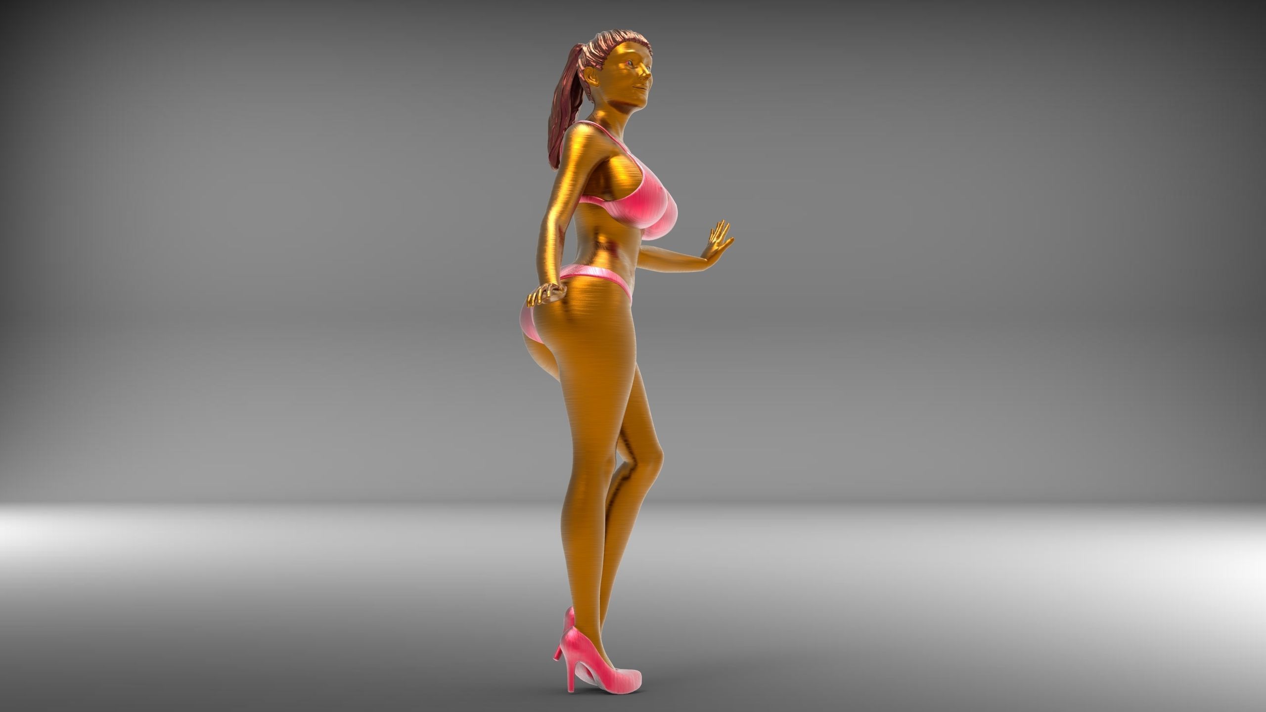 Pose N5 Attractive Sexy woman miniature 3d print Model 3D print model_8