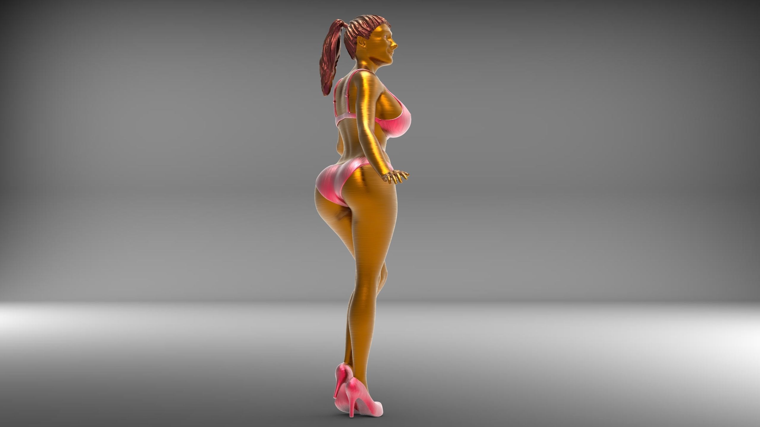 Pose N5 Attractive Sexy woman miniature 3d print Model 3D print model_5