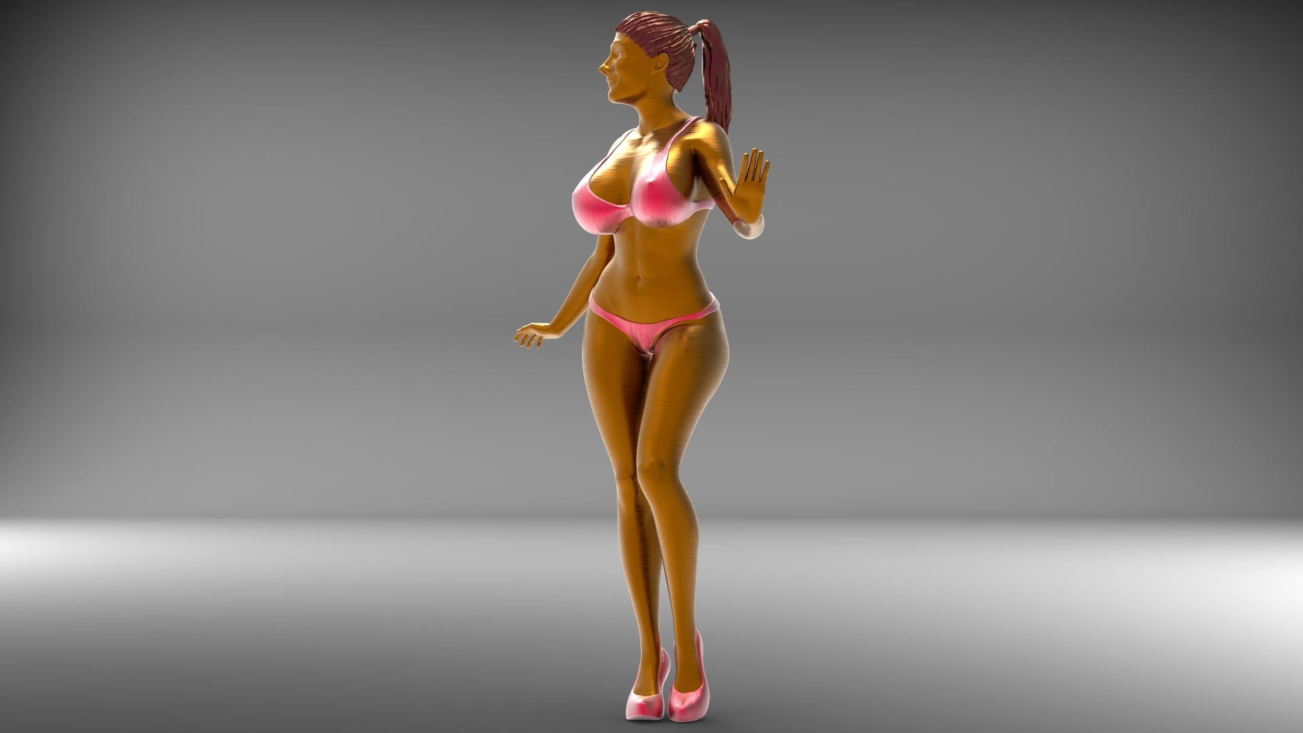 Pose N5 Attractive Sexy woman miniature 3d print Model 3D print model_15