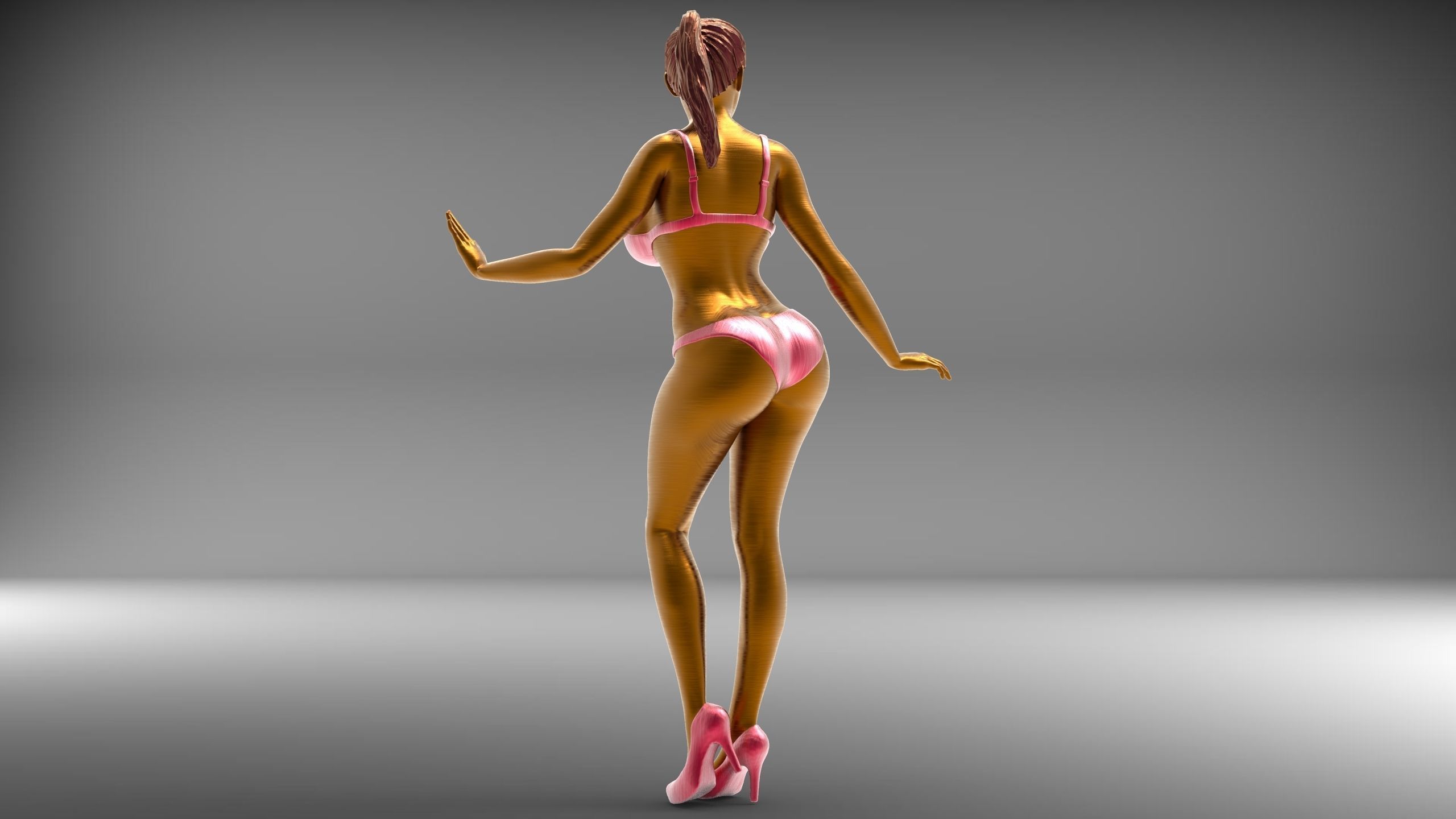 Pose N5 Attractive Sexy woman miniature 3d print Model 3D print model_18