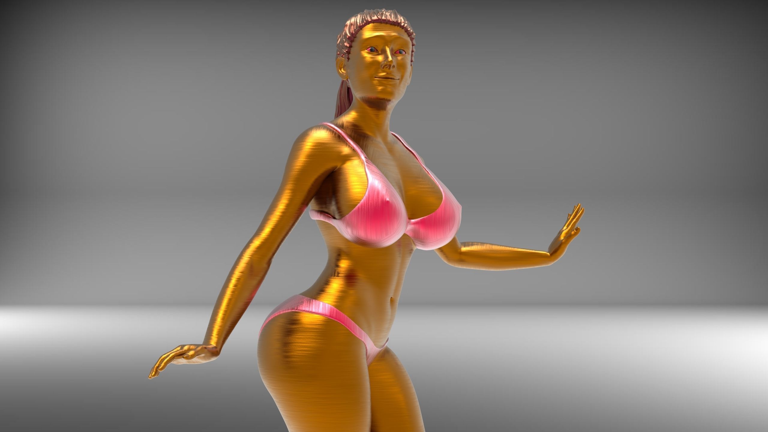 Pose N5 Attractive Sexy woman miniature 3d print Model 3D print model_11
