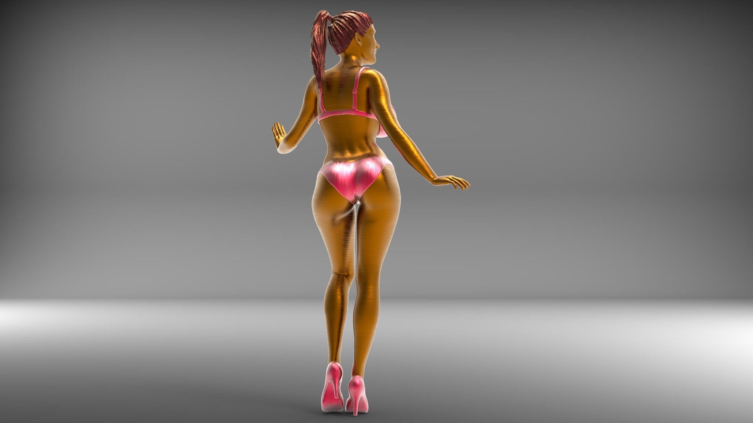 Pose N5 Attractive Sexy woman miniature 3d print Model 3D print model_2
