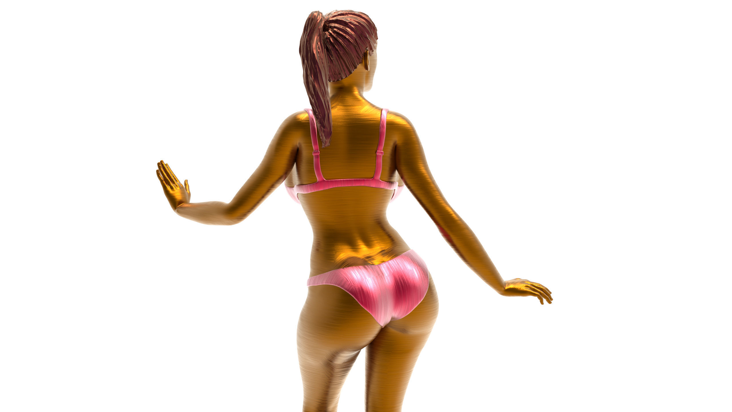 Pose N5 Attractive Sexy woman miniature 3d print Model 3D print model_7