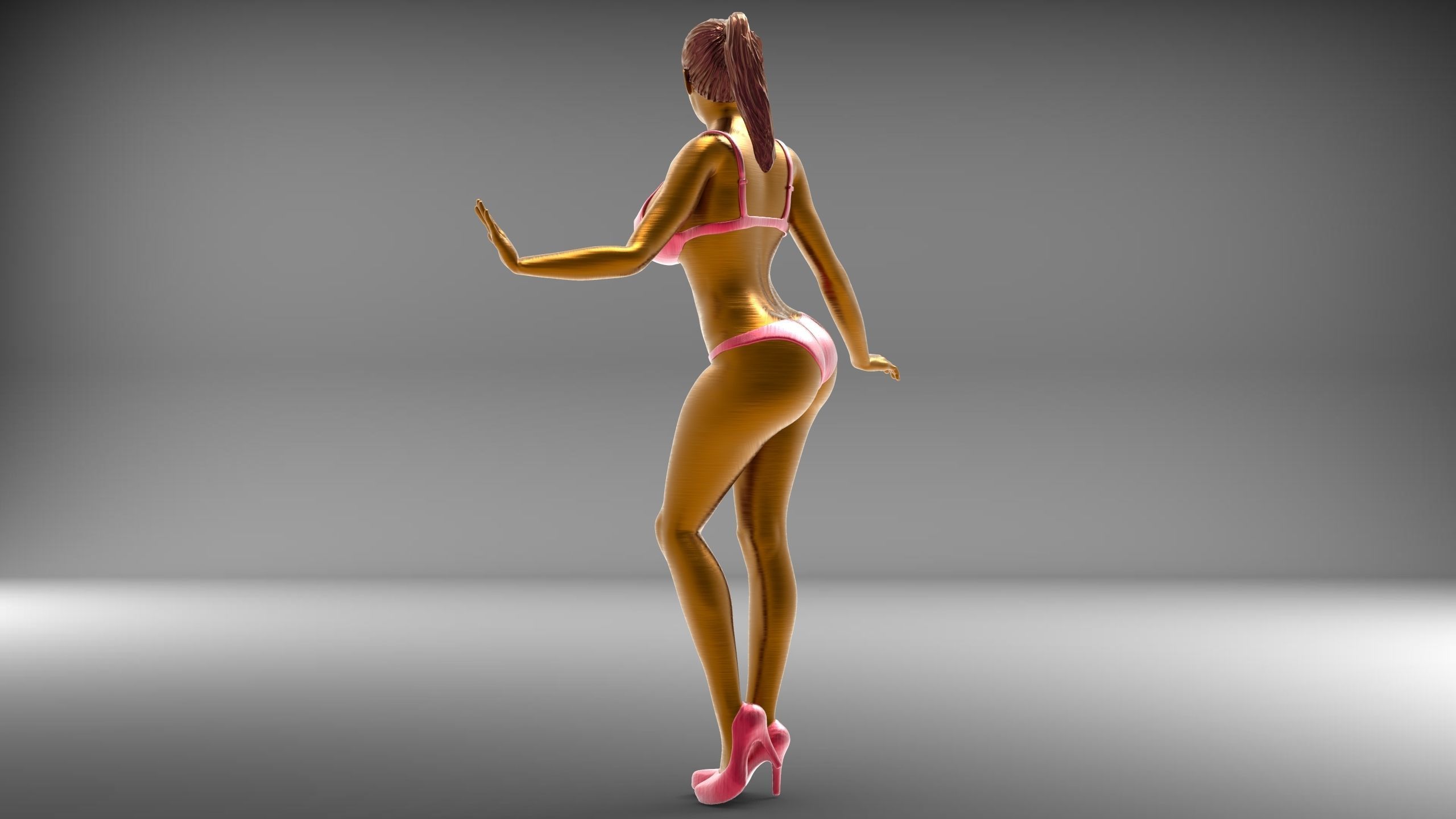 Pose N5 Attractive Sexy woman miniature 3d print Model 3D print model_17