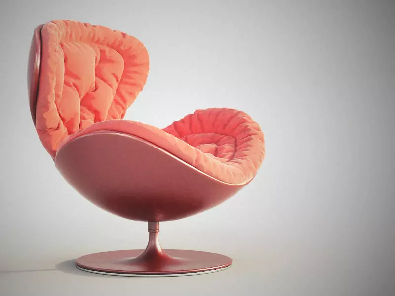 Armchair Giovannetti Jetsons Red Free 3D model