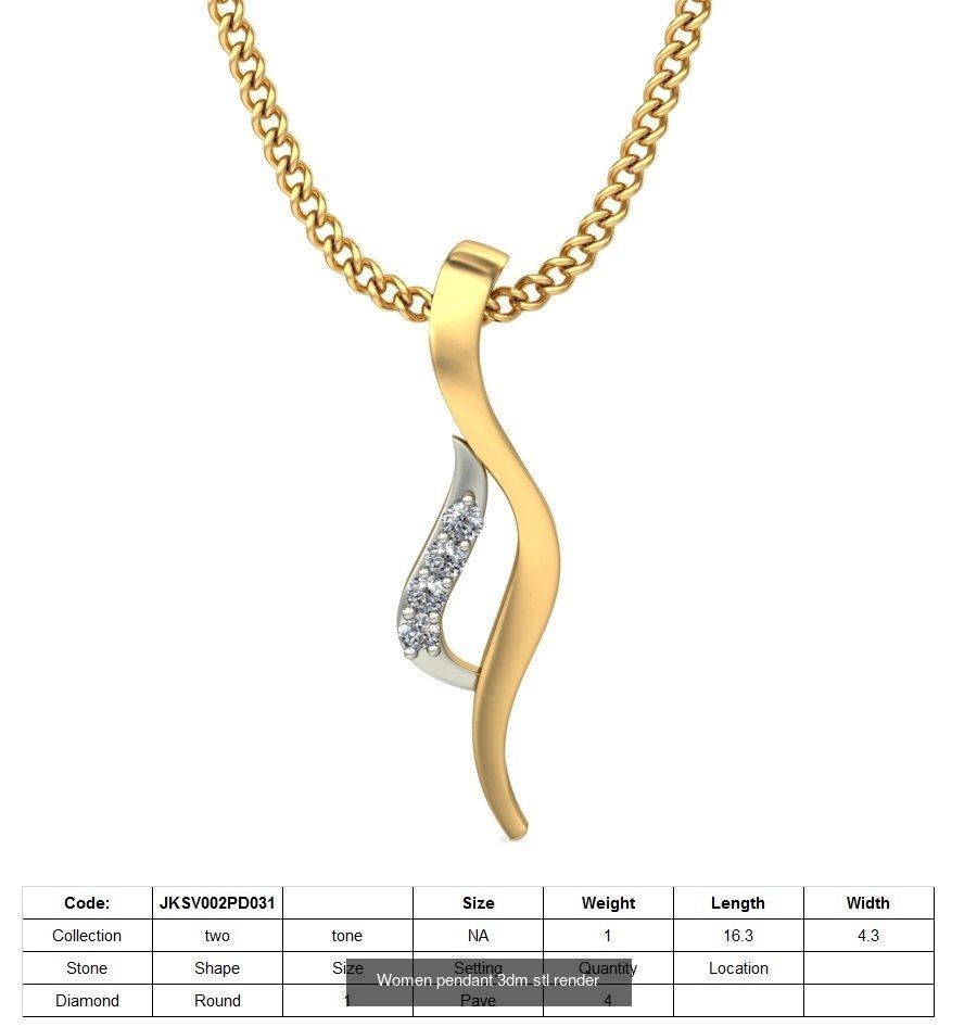 21 Ultra light weight pendant 3dm stl render 3D Model Collection_5