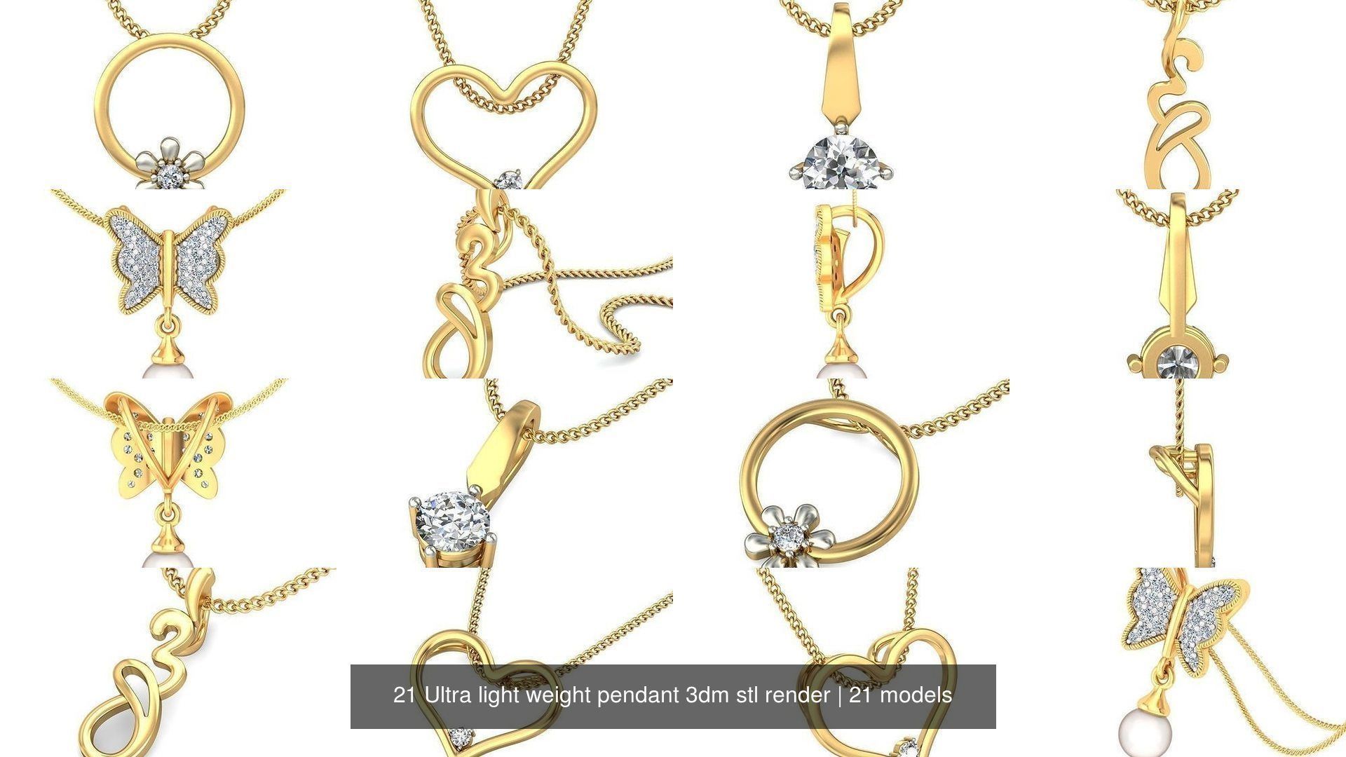 21 Ultra light weight pendant 3dm stl render 3D Model Collection_2