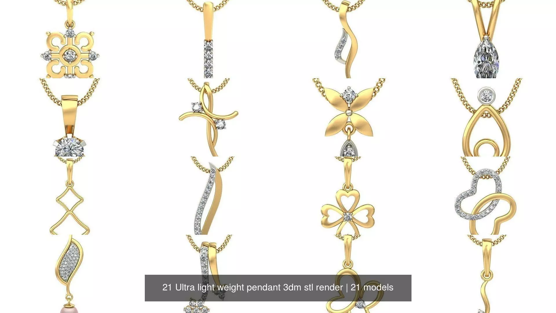 21 Ultra light weight pendant 3dm stl render 3D Model Collection_0