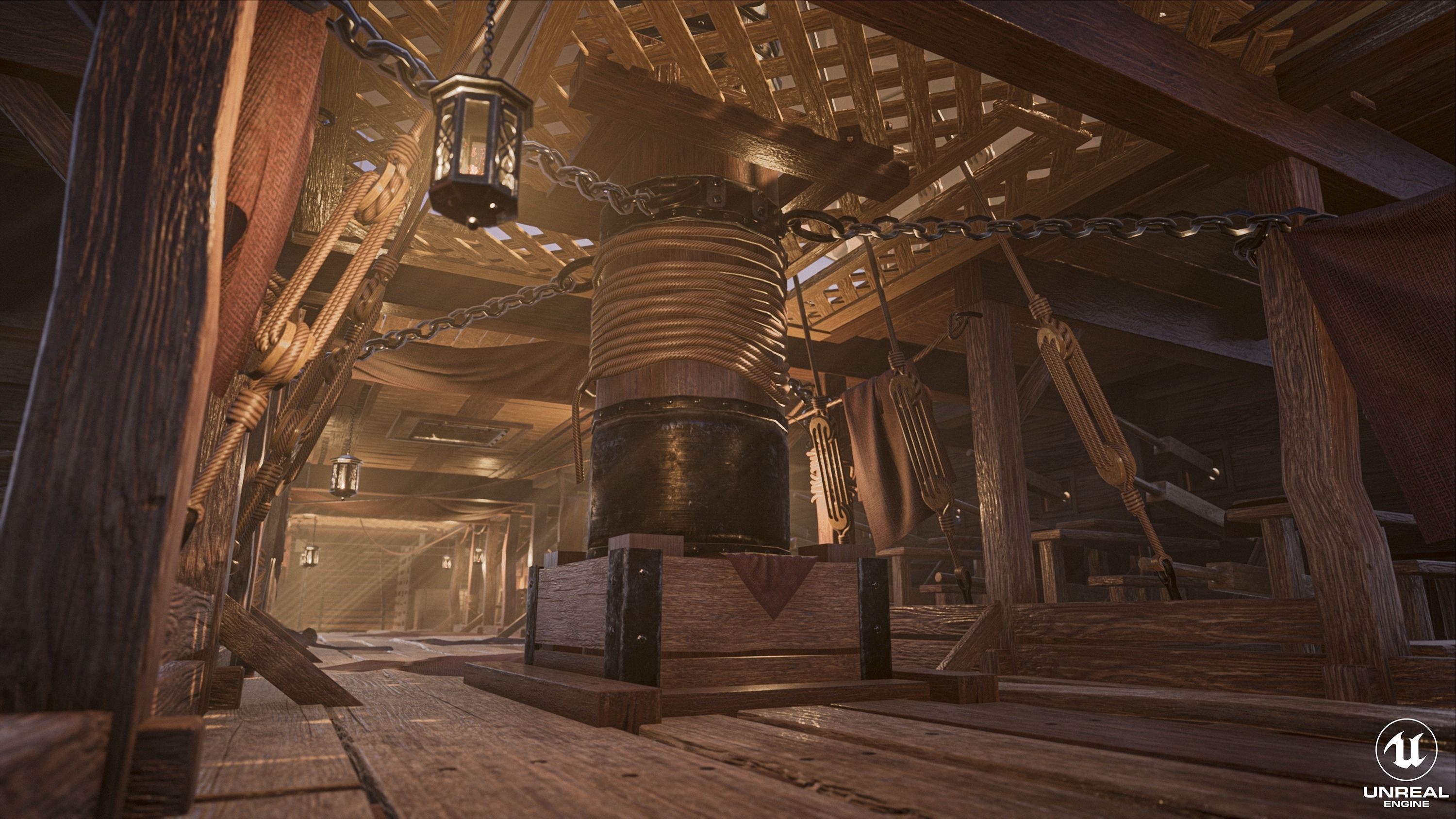 High Quality Antique Trireme Ship  with interior  Low-poly 3D model_14