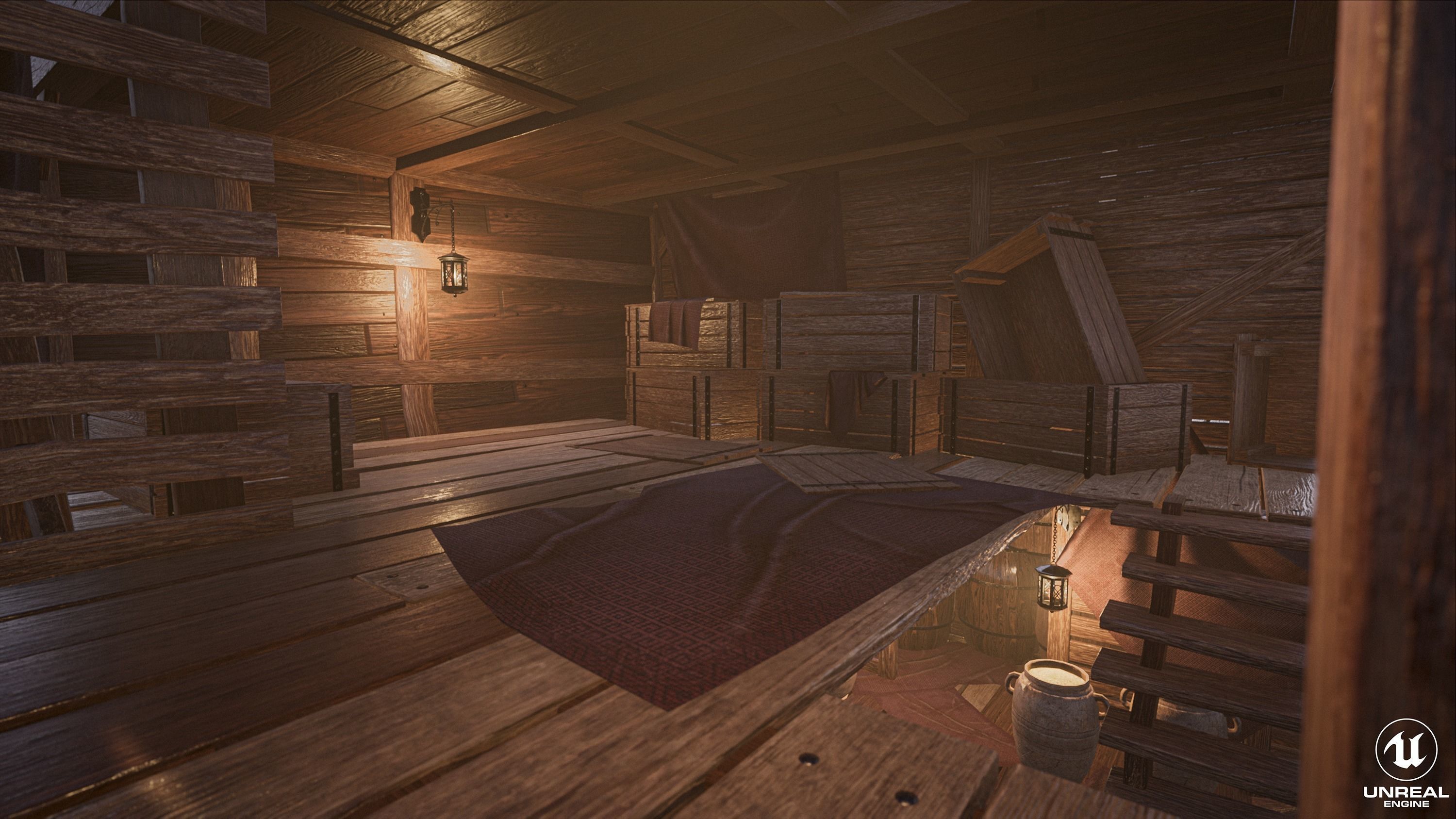 High Quality Antique Trireme Ship  with interior  Low-poly 3D model_24