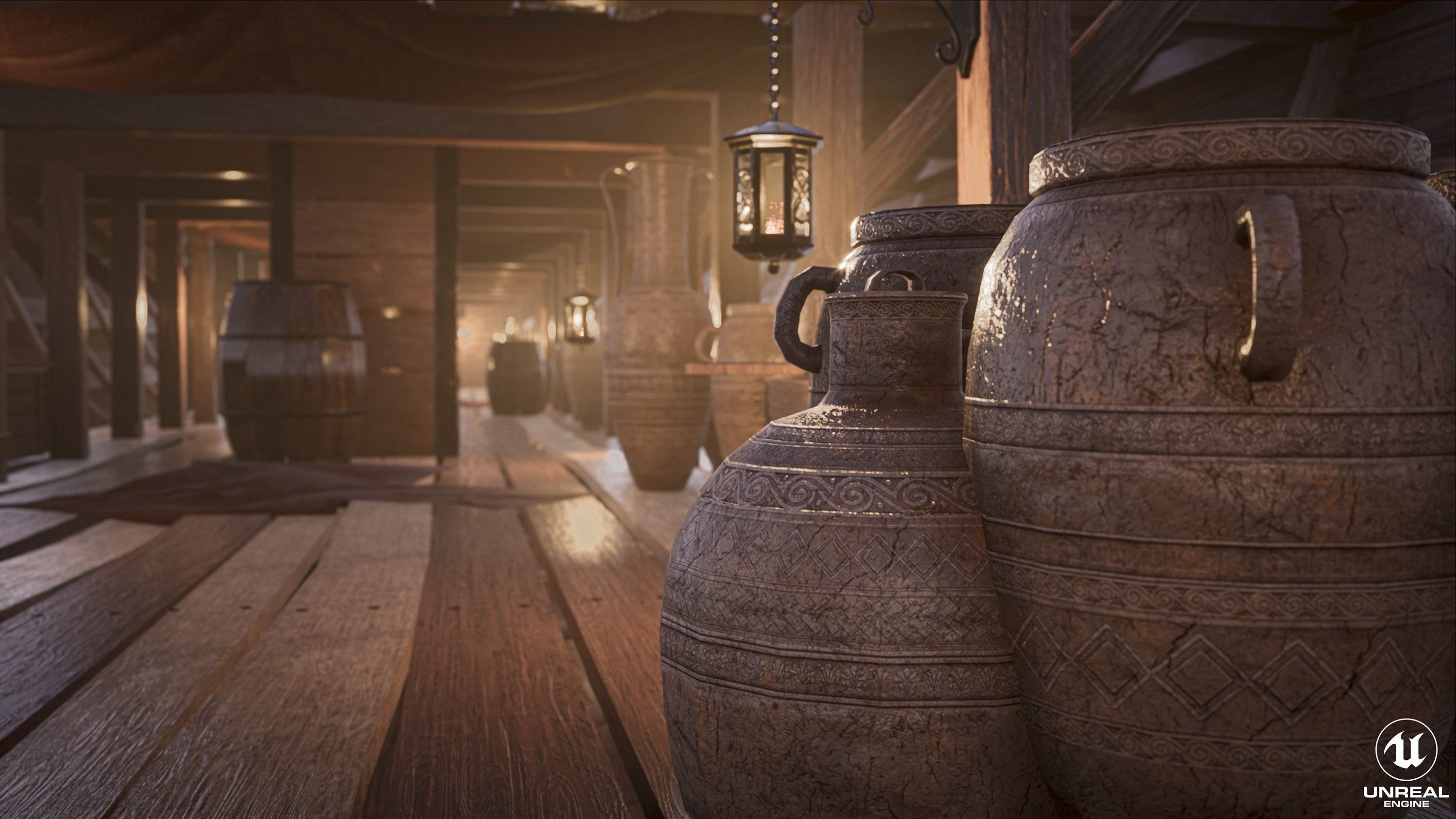 High Quality Antique Trireme Ship  with interior  Low-poly 3D model_16