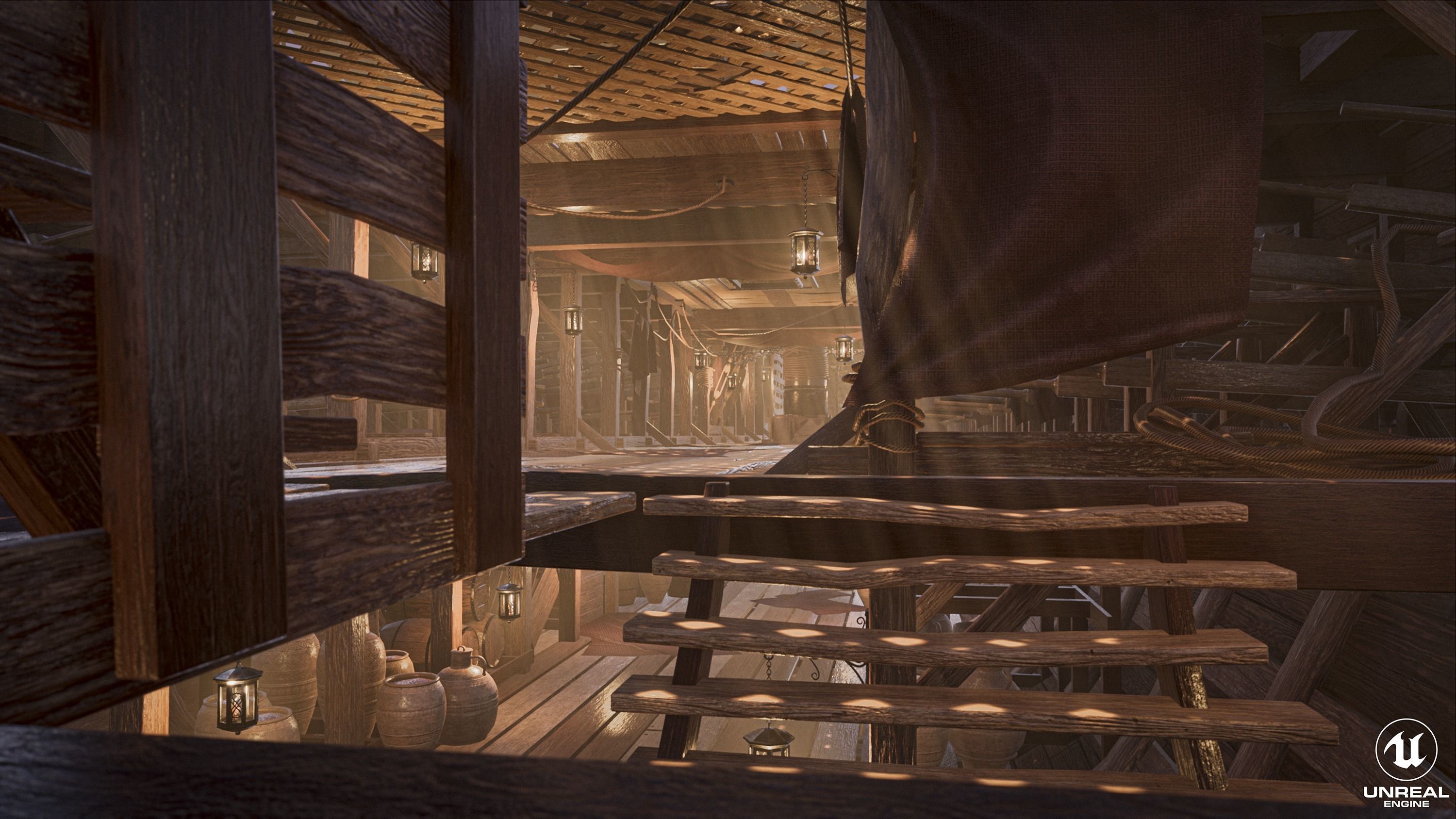 High Quality Antique Trireme Ship  with interior  Low-poly 3D model_18