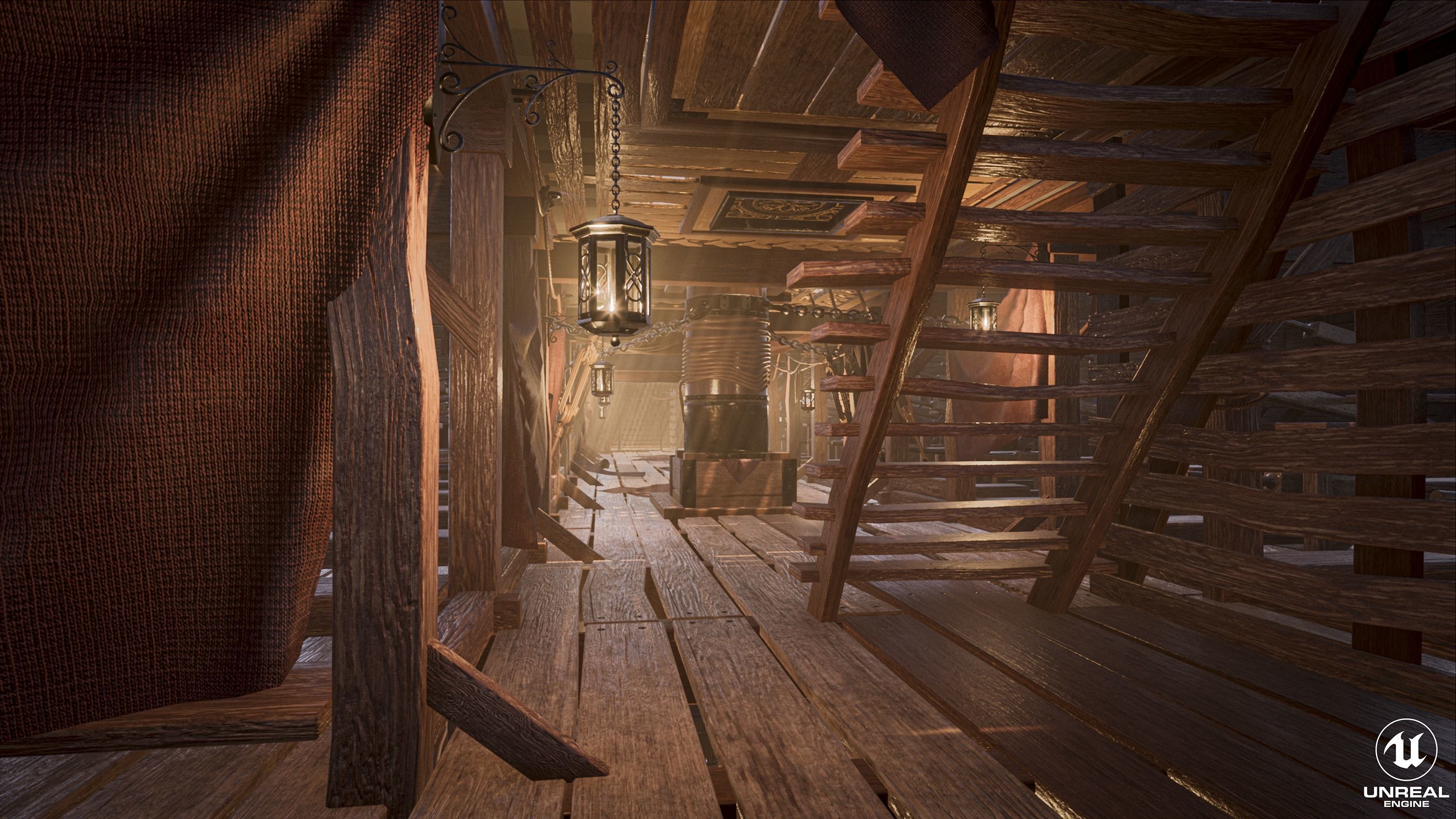 High Quality Antique Trireme Ship  with interior  Low-poly 3D model_12