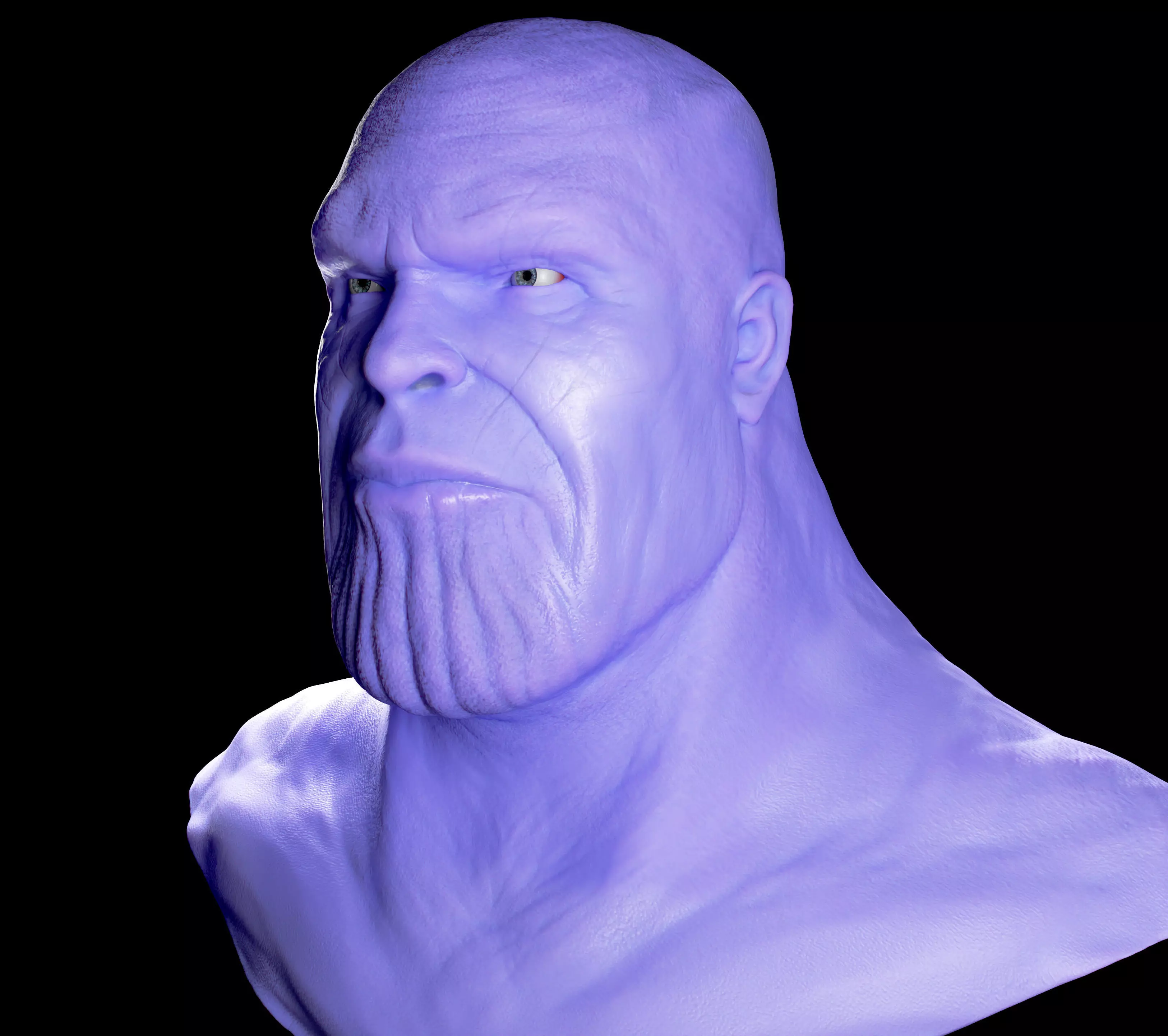 Textured Thanos head Free 3D model