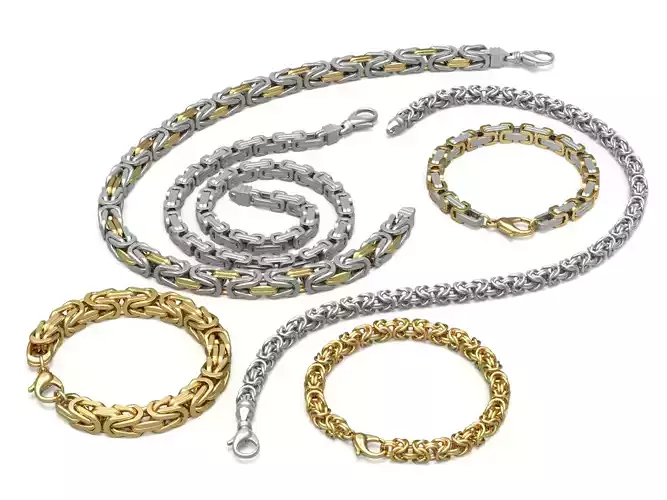 King Chain Set 3D model