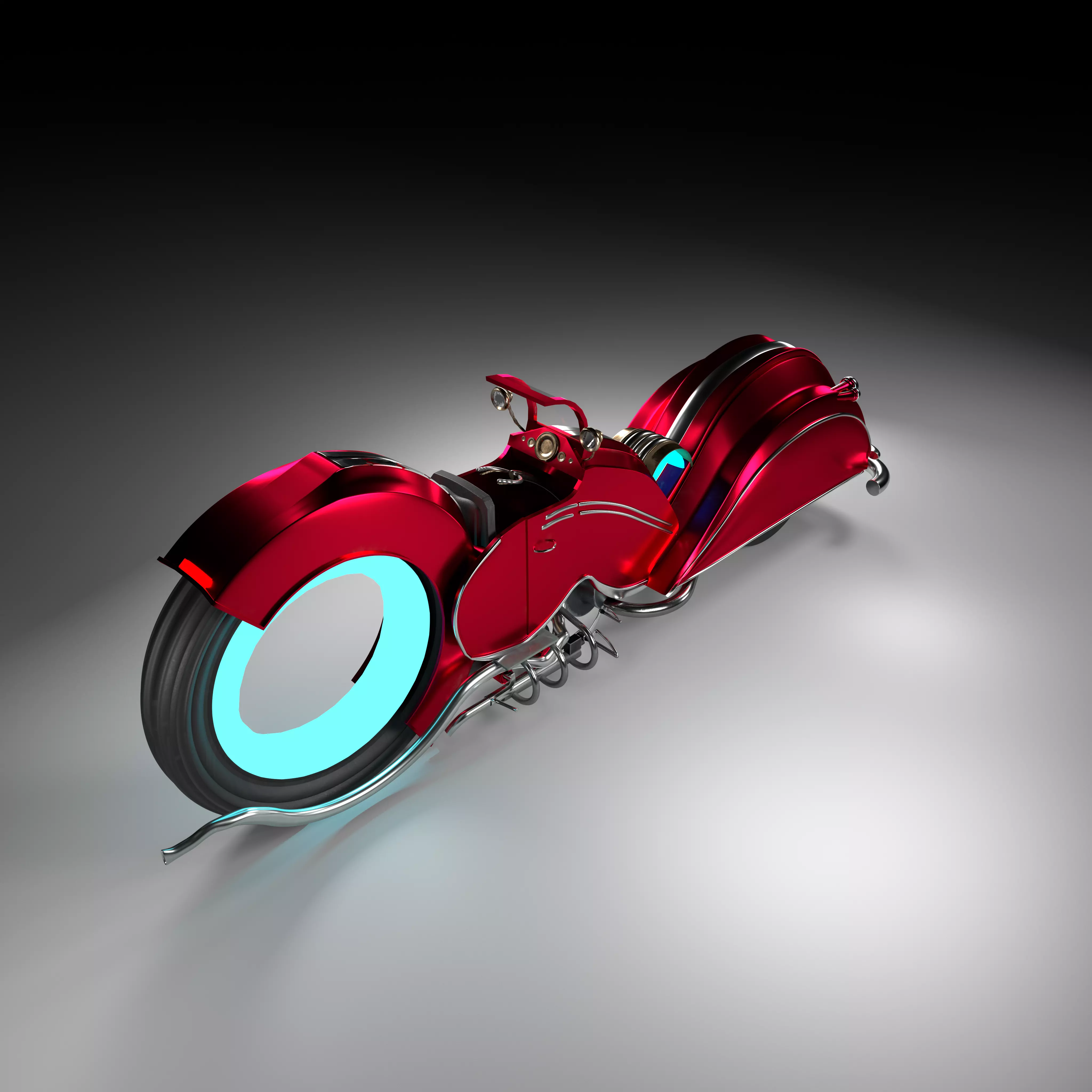 bike model futuristic motorcycle 3D model_0