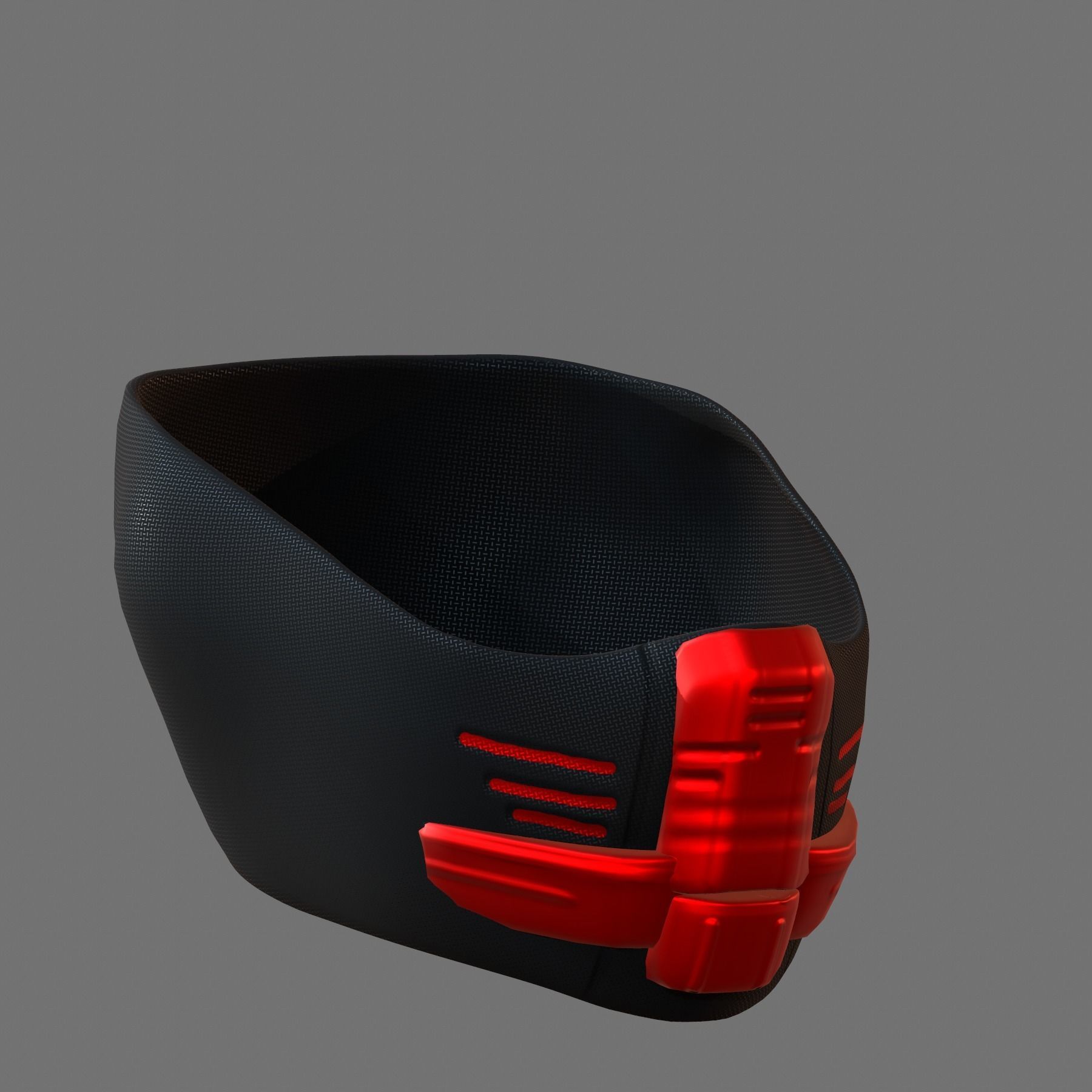 Gas mask helmet 3d model scifi Low-poly Low-poly 3D model_3