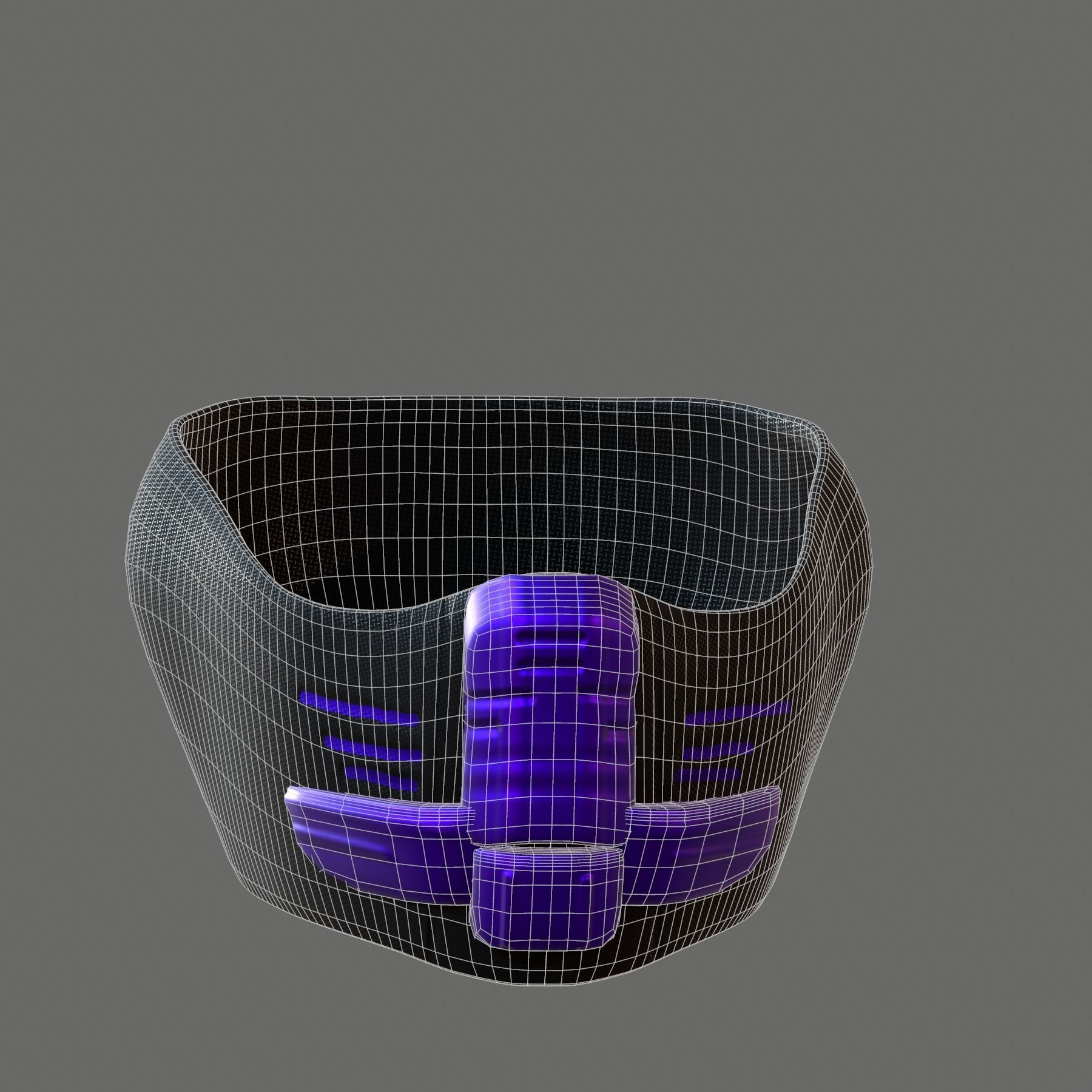 Gas mask helmet 3d model scifi Low-poly  Low-poly 3D model_3