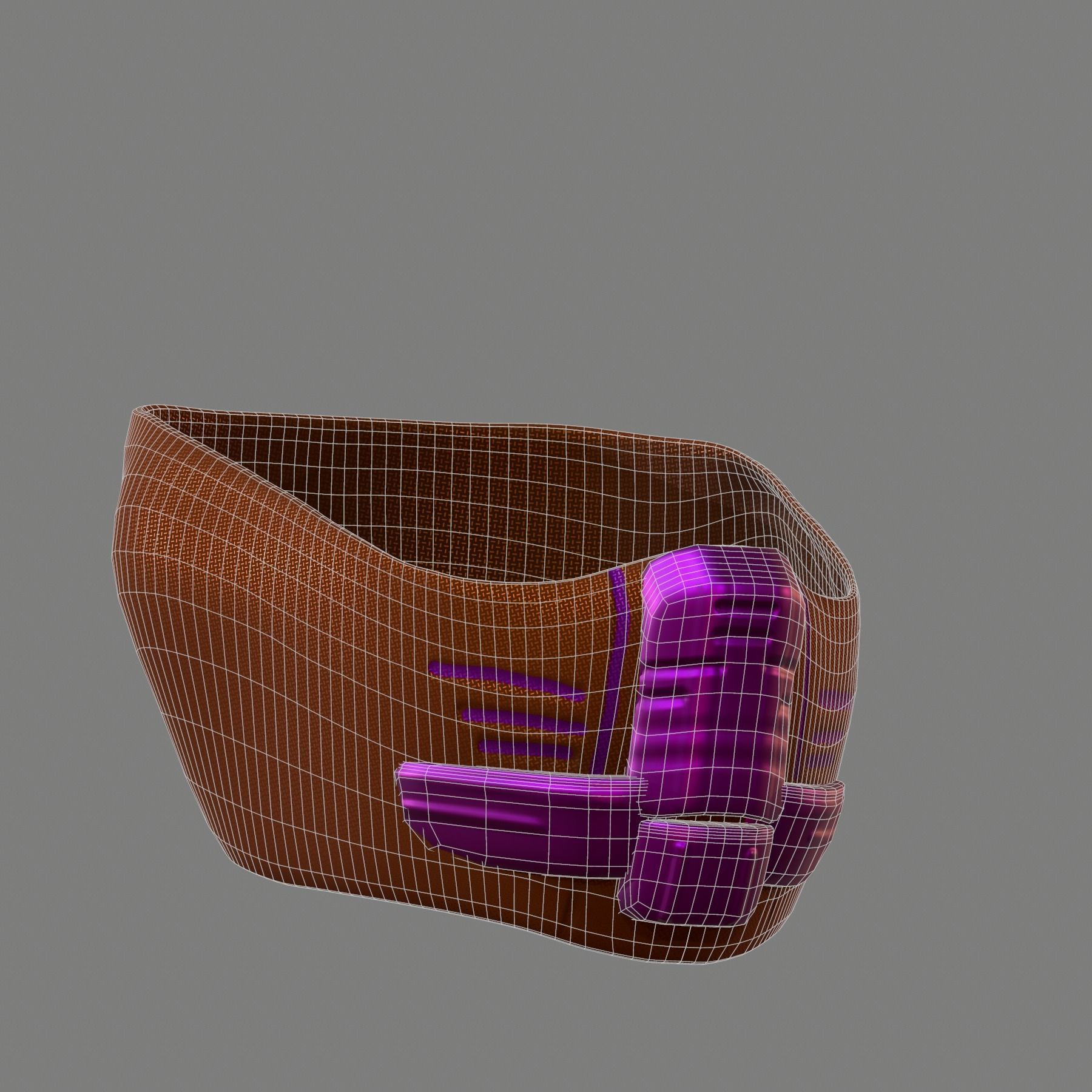 Gas mask helmet 3d model scifi Low-poly Low-poly 3D model_6