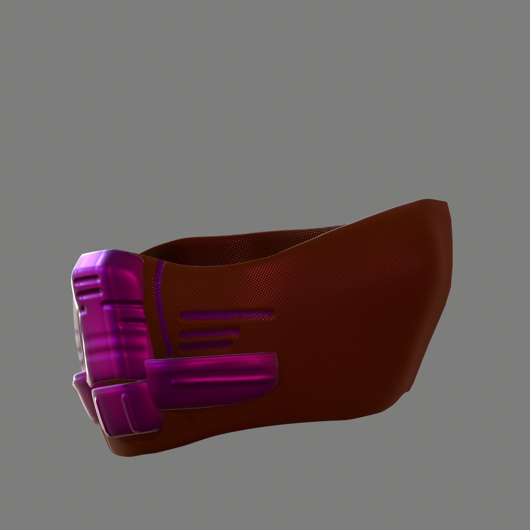 Gas mask helmet 3d model scifi Low-poly Low-poly 3D model_2