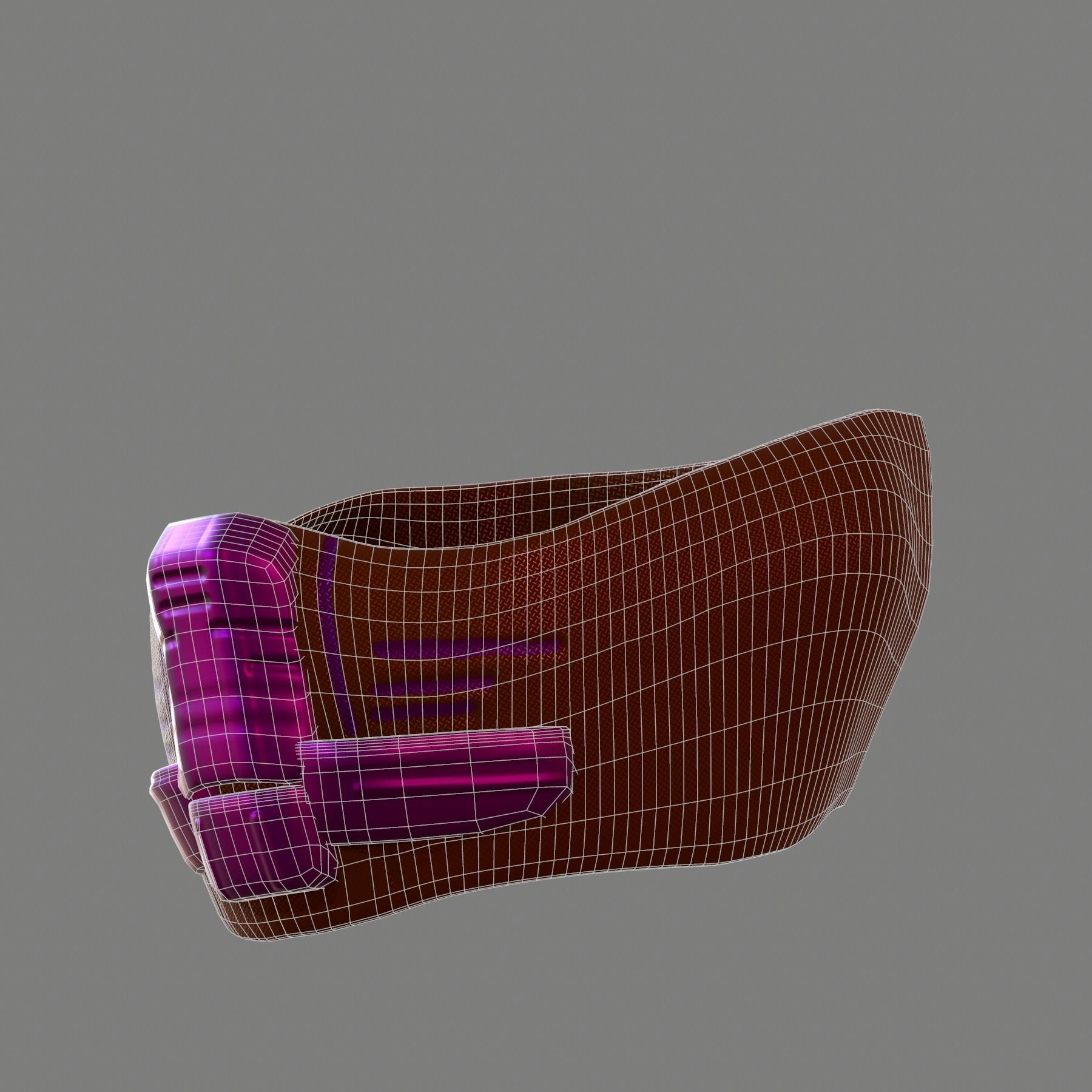 Gas mask helmet 3d model scifi Low-poly Low-poly 3D model_3