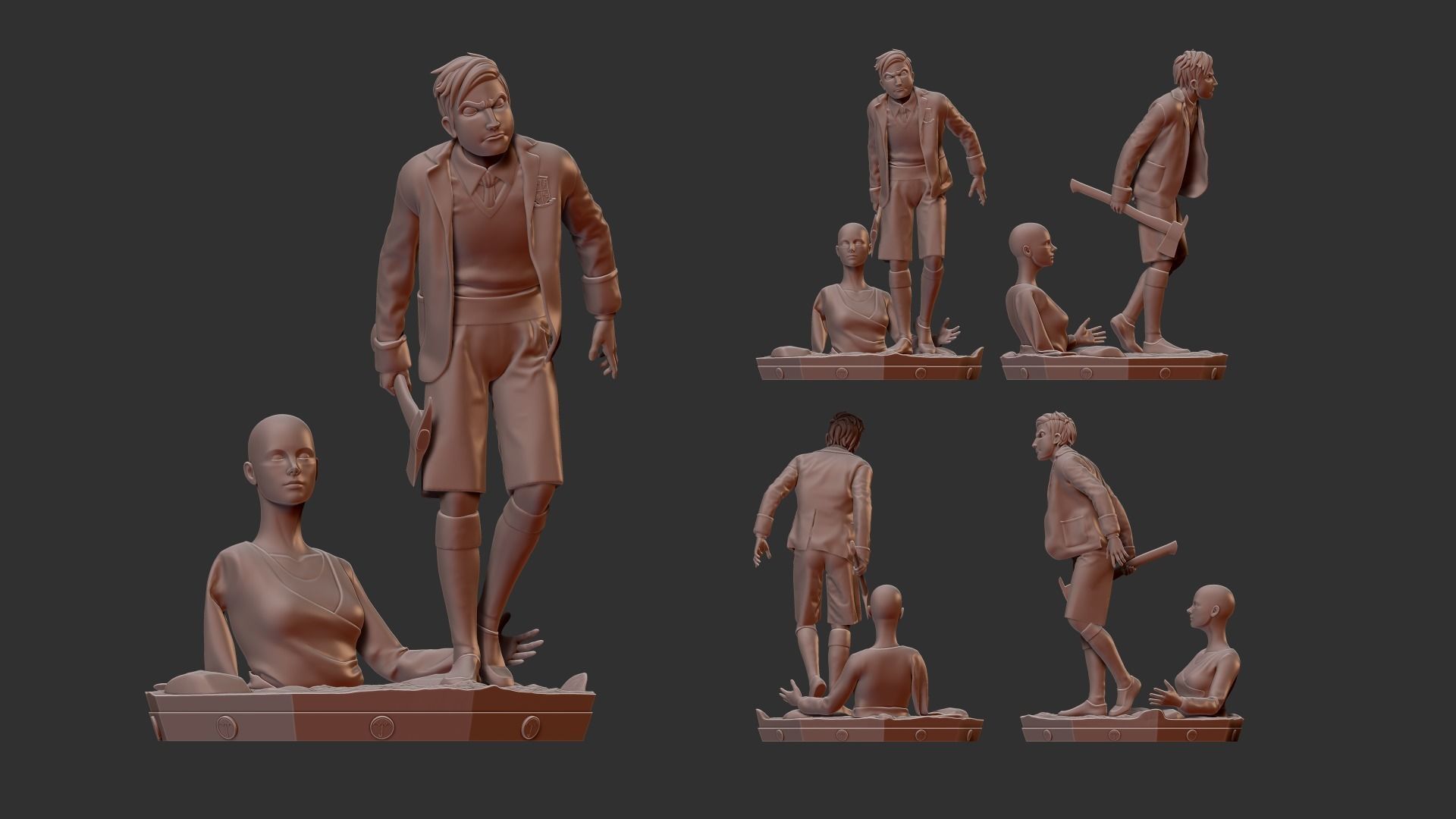 Five and Delores The Umbrella Academy 3D print model_3