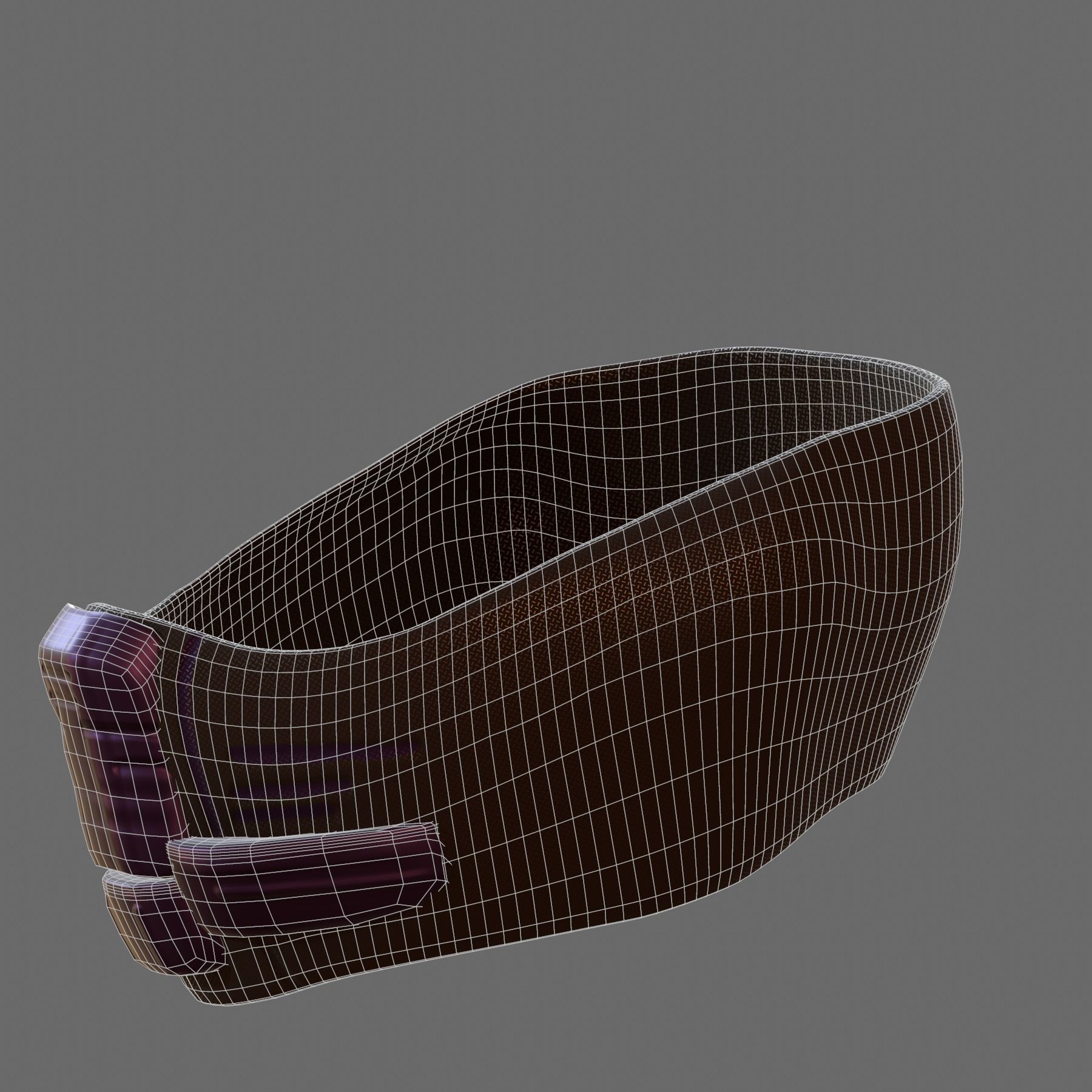 Gas mask helmet 3d model scifi Low-poly Low-poly 3D model_6