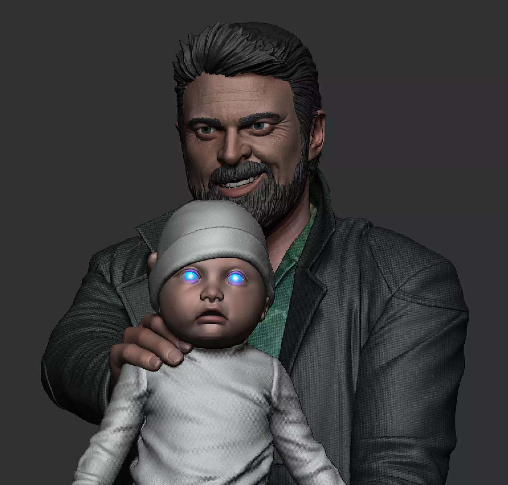 Karl Urban - Butcher and baby 3D print model