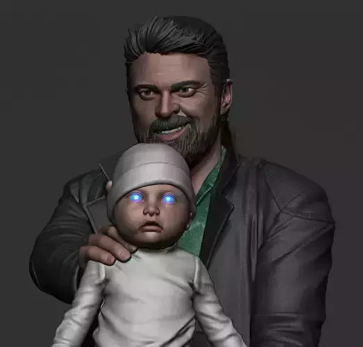 Karl Urban - Butcher and baby 3D print model