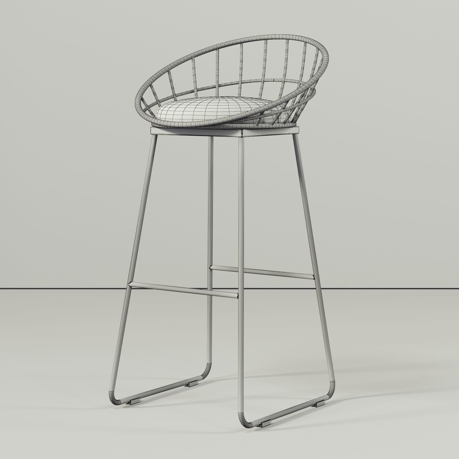 Bar Stool 098 3D model_3