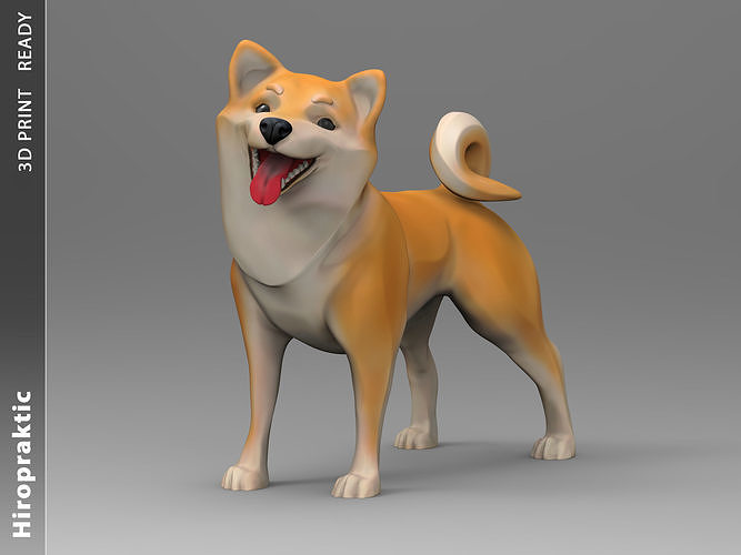 Doggie Shiba-inu statuette  3D print model