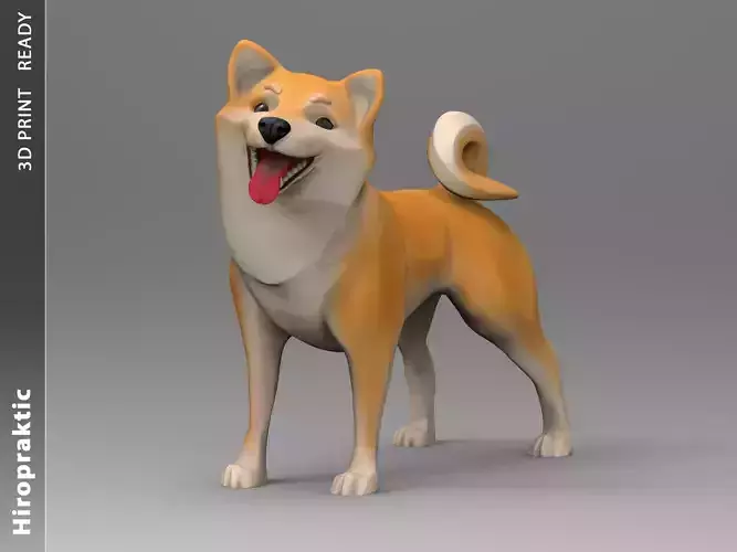 Doggie Shiba-inu statuette  3D print model