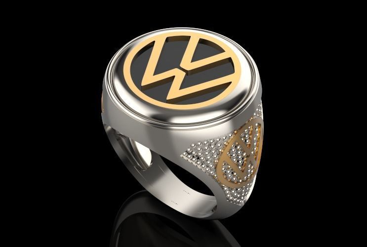 volkswaguan ring Silver Gold  Print Silver Gold  Print 3D print model_5