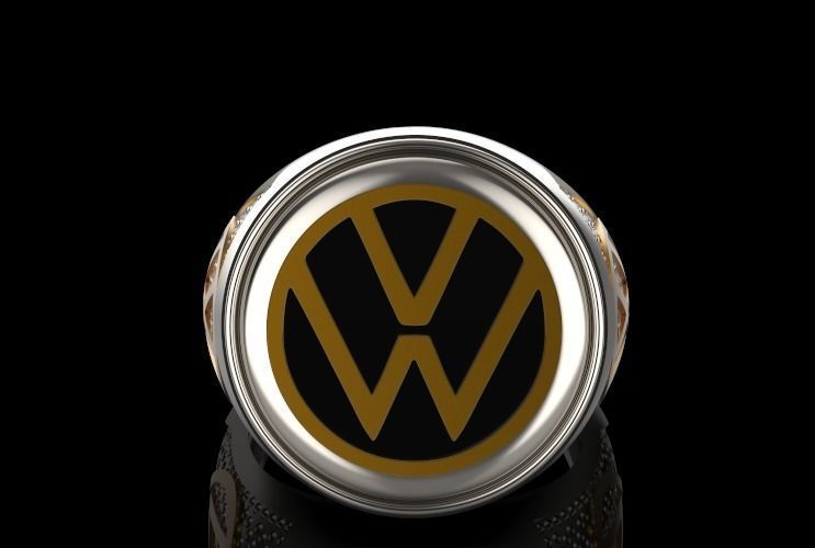 volkswaguan ring Silver Gold  Print Silver Gold  Print 3D print model_4