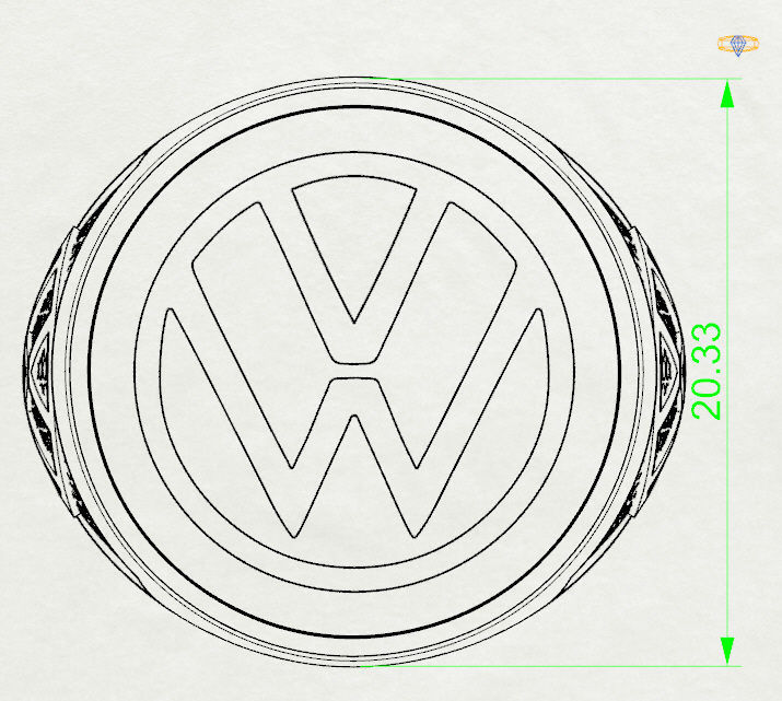 volkswaguan ring Silver Gold  Print Silver Gold  Print 3D print model_7