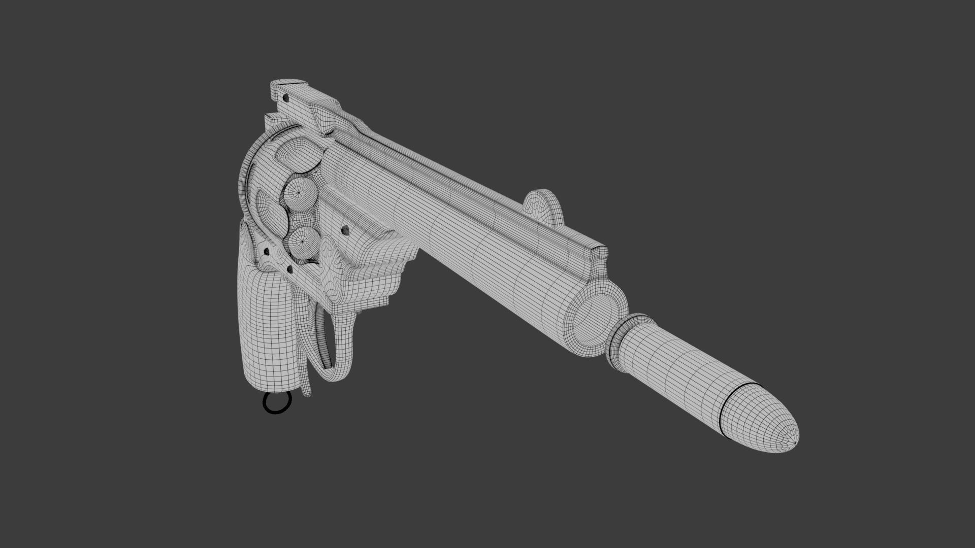 Revolver PBR tow texture set Low-poly 3D model_12