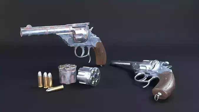 Revolver PBR tow texture set