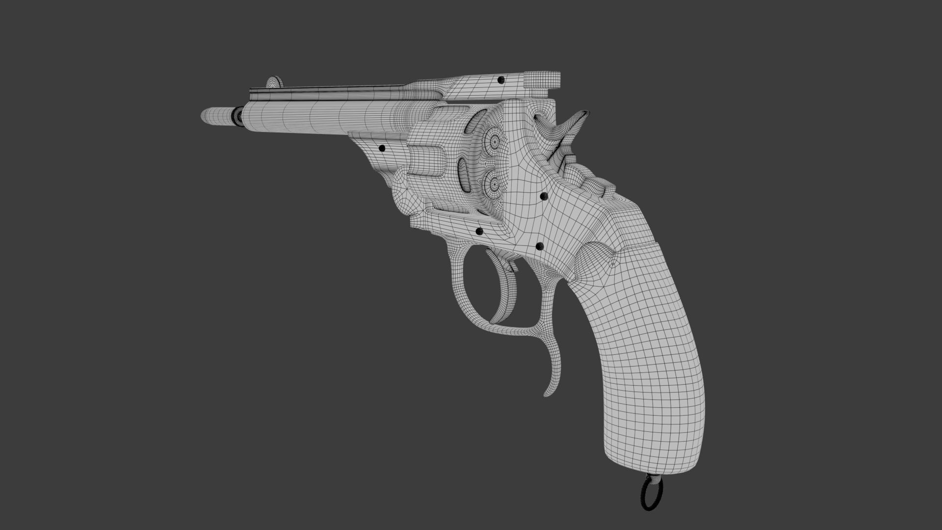 Revolver PBR tow texture set Low-poly 3D model_11