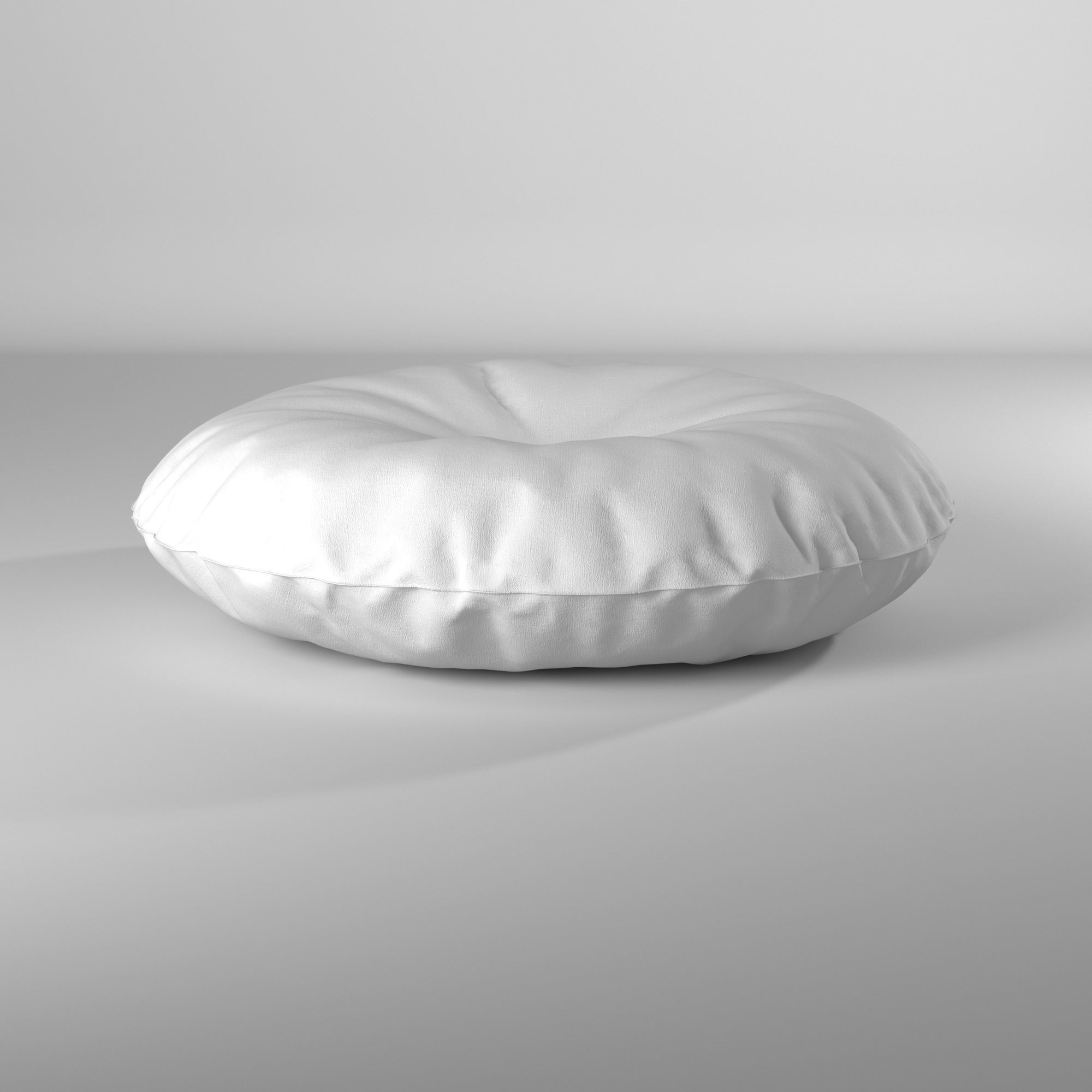 Puff almohadon redondo - Round pillow pouf 3D model_29