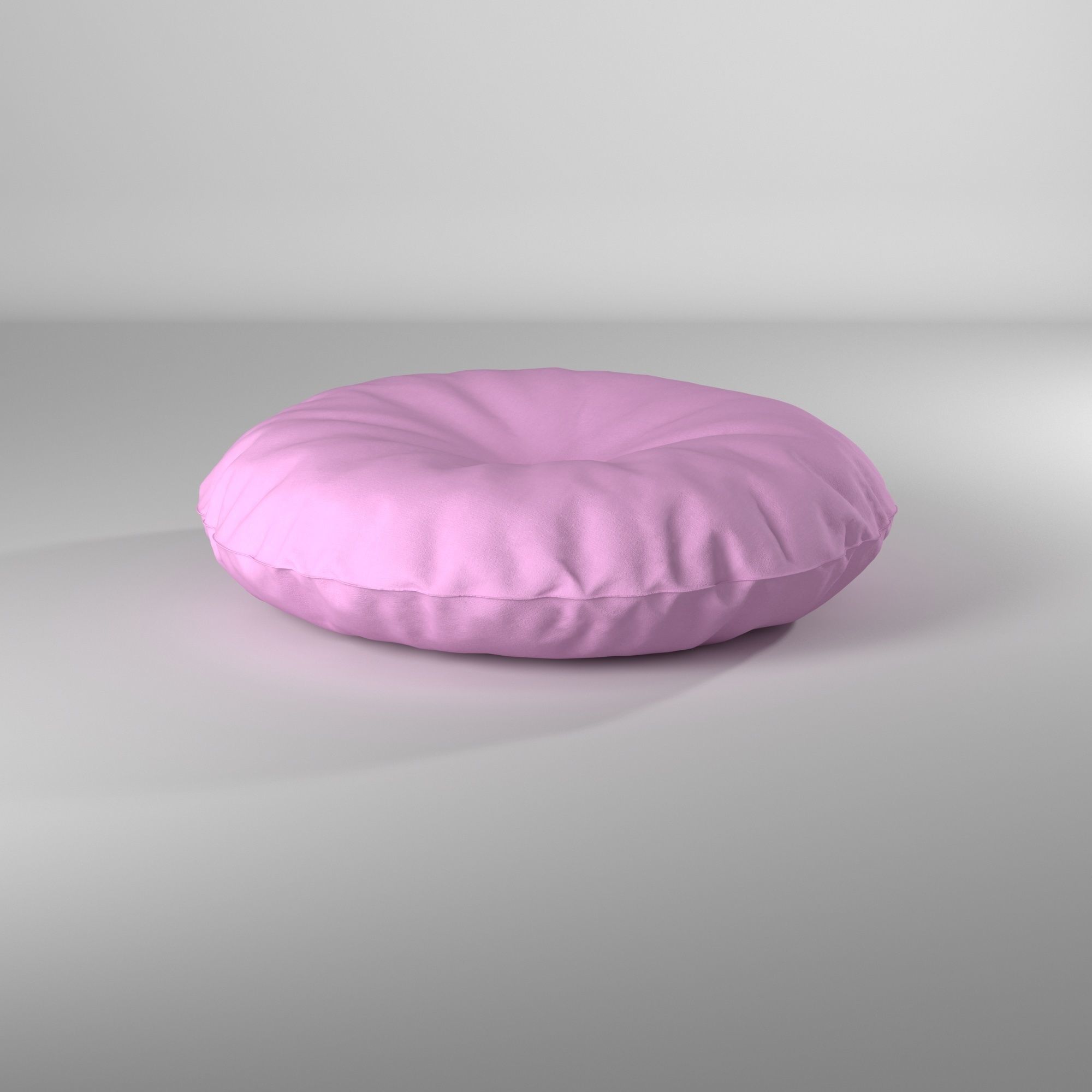 Puff almohadon redondo - Round pillow pouf 3D model_22
